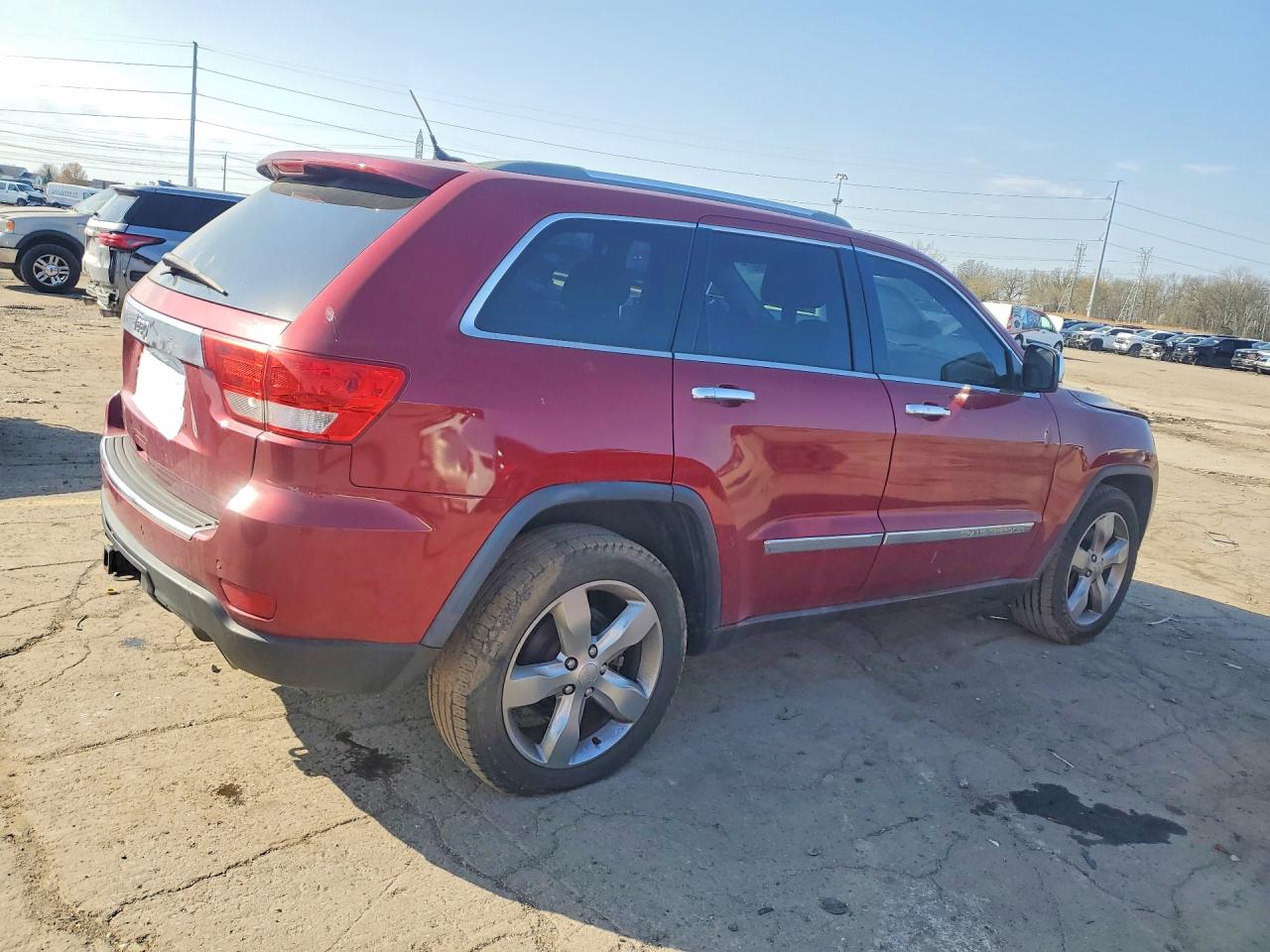 2012 Jeep Grand Cherokee Overland Red vin: 1C4RJFCT2CC241350