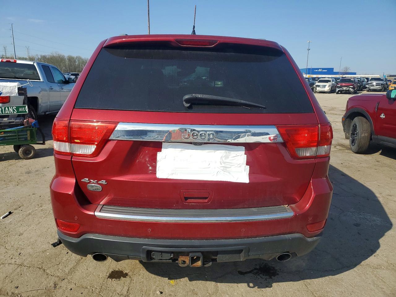 2012 Jeep Grand Cherokee Overland Red vin: 1C4RJFCT2CC241350