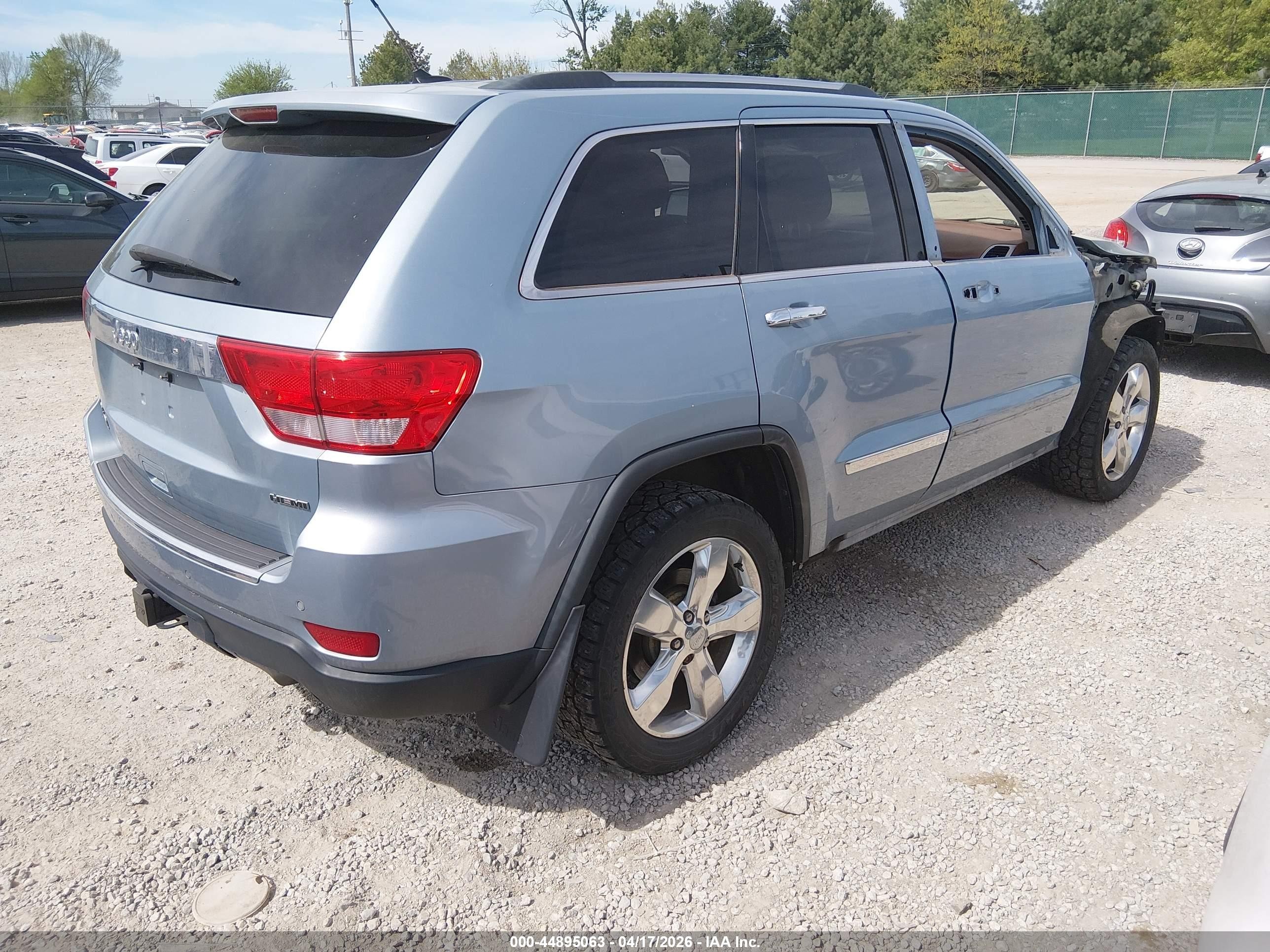 2012 Jeep Grand Cherokee Overland Синий vin: 1C4RJFCT2CC325619