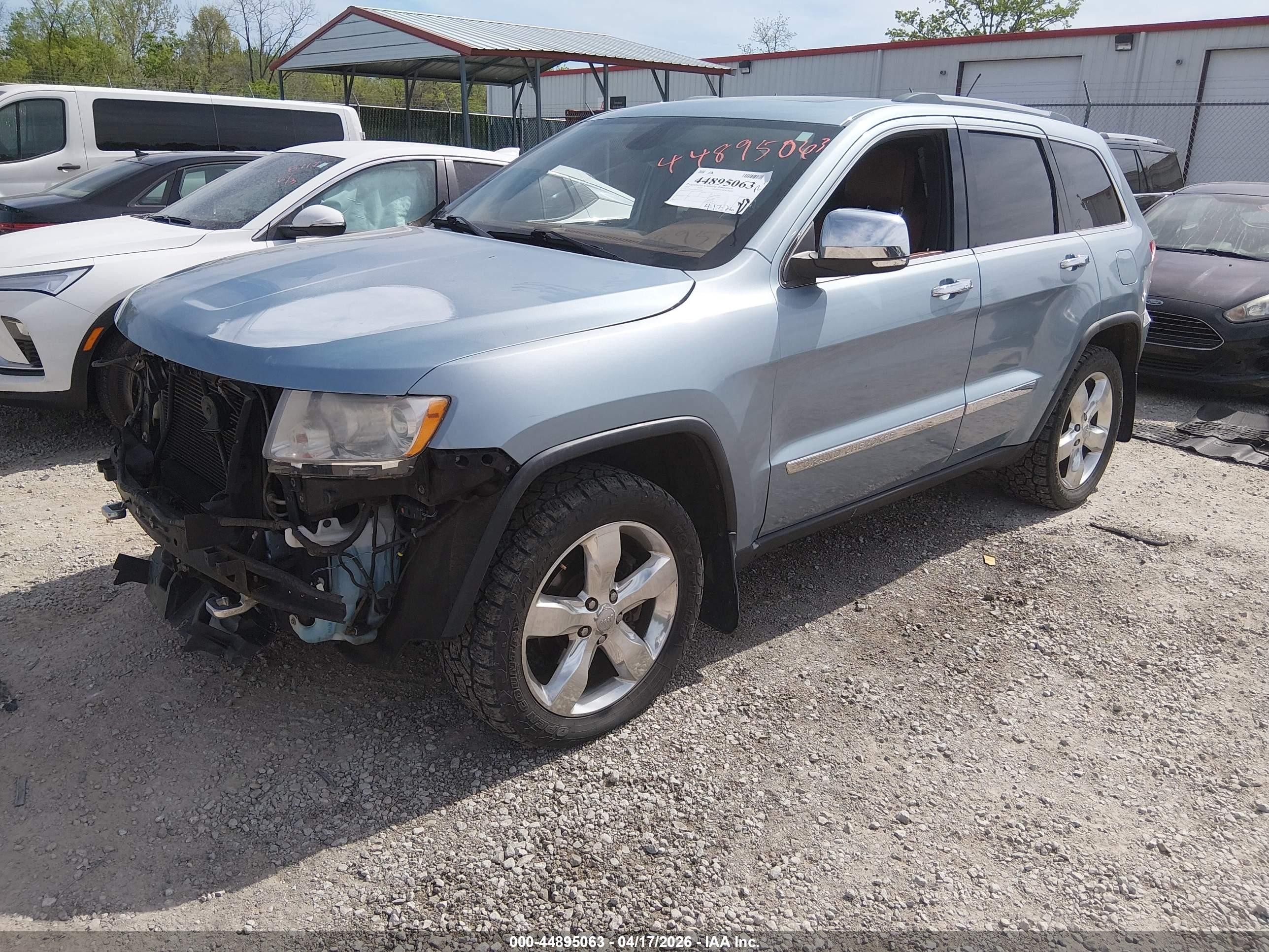 2012 Jeep Grand Cherokee Overland Синий vin: 1C4RJFCT2CC325619