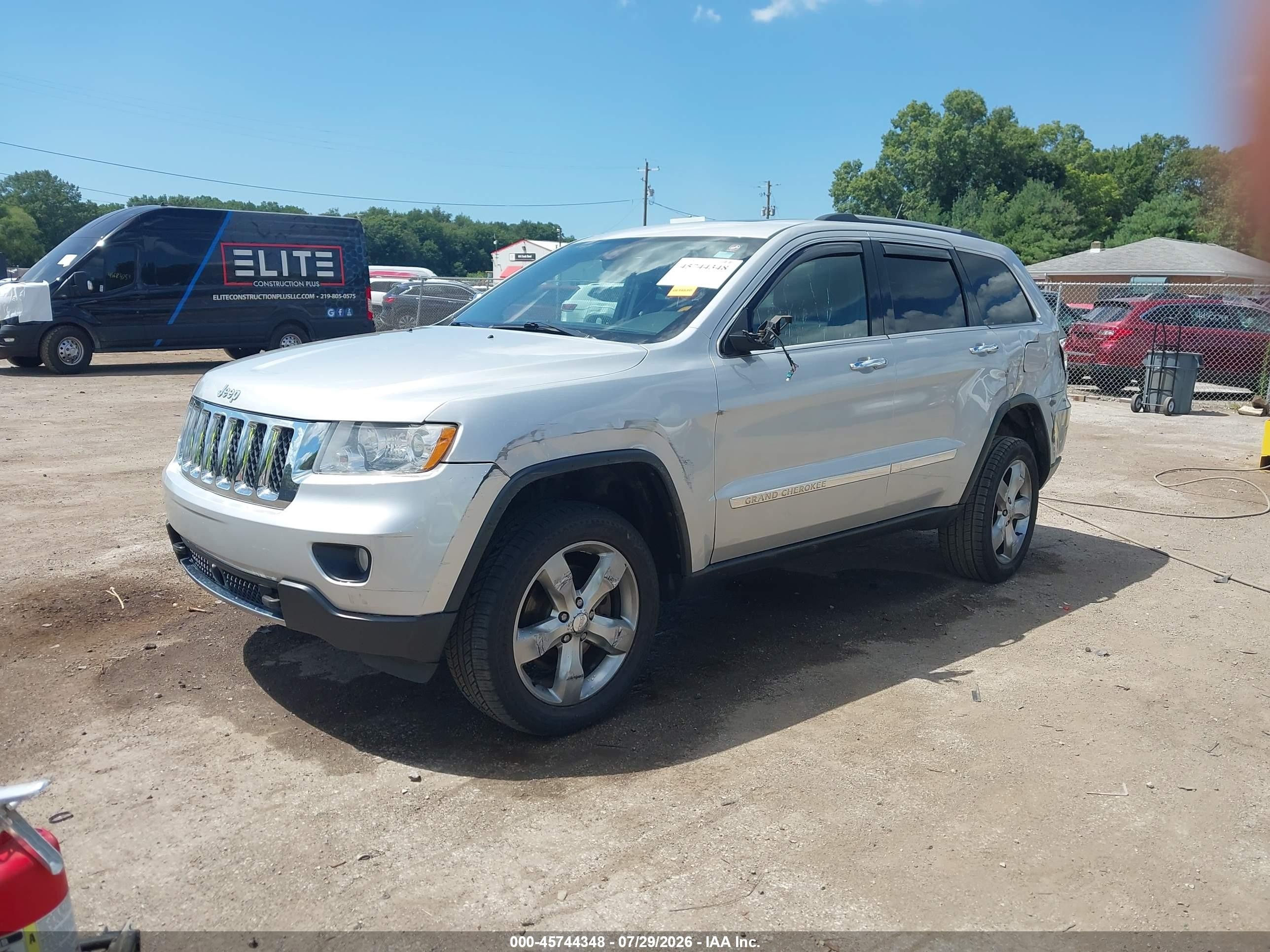 2013 Jeep Grand Cherokee Overland Silver vin: 1C4RJFCT2DC525000