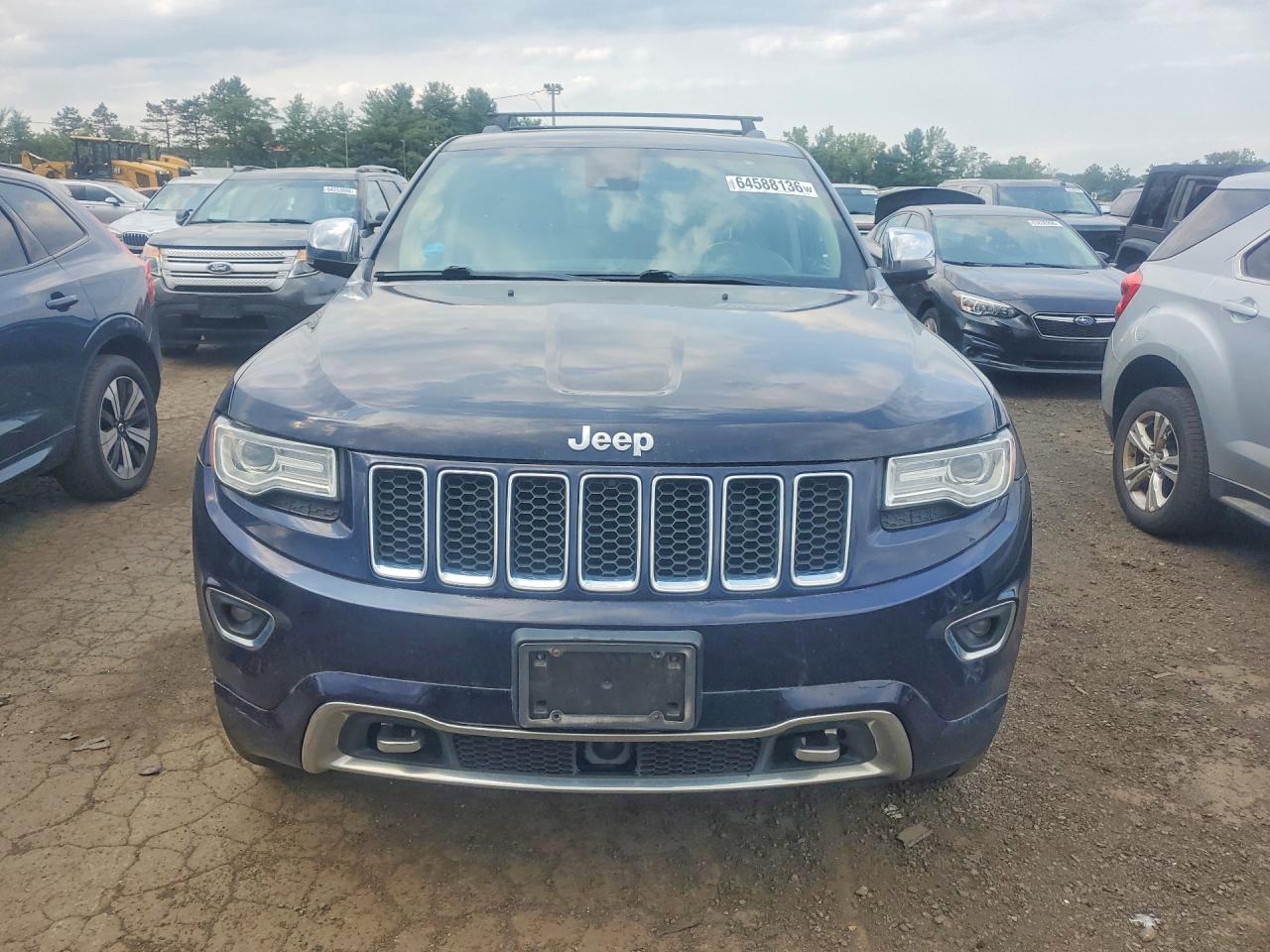 2014 Jeep Grand Cherokee Overland Blue vin: 1C4RJFCT2EC518369