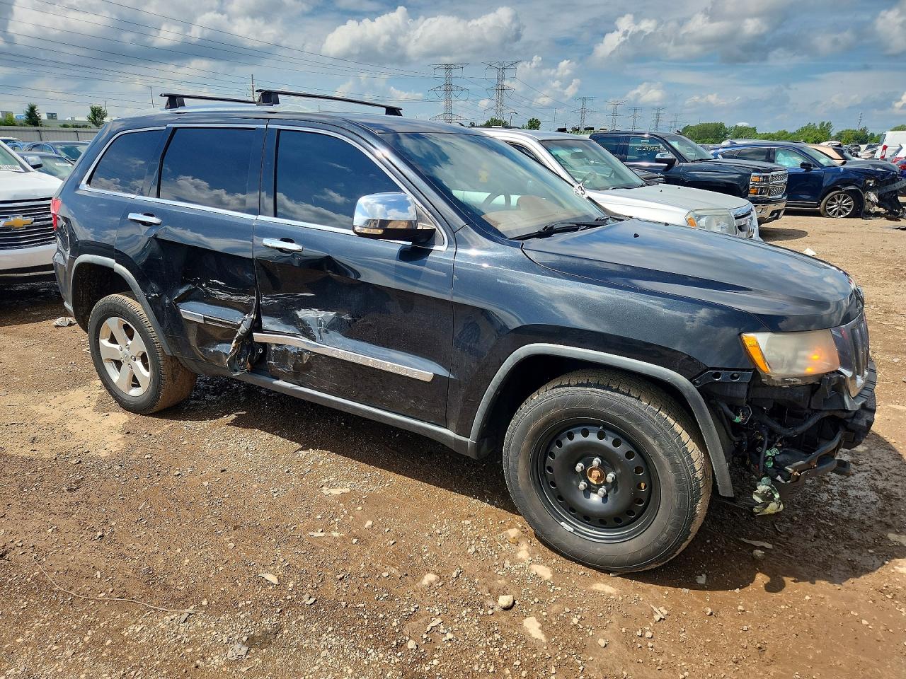 2012 Jeep Grand Cherokee Overland Black vin: 1C4RJFCT3CC105258