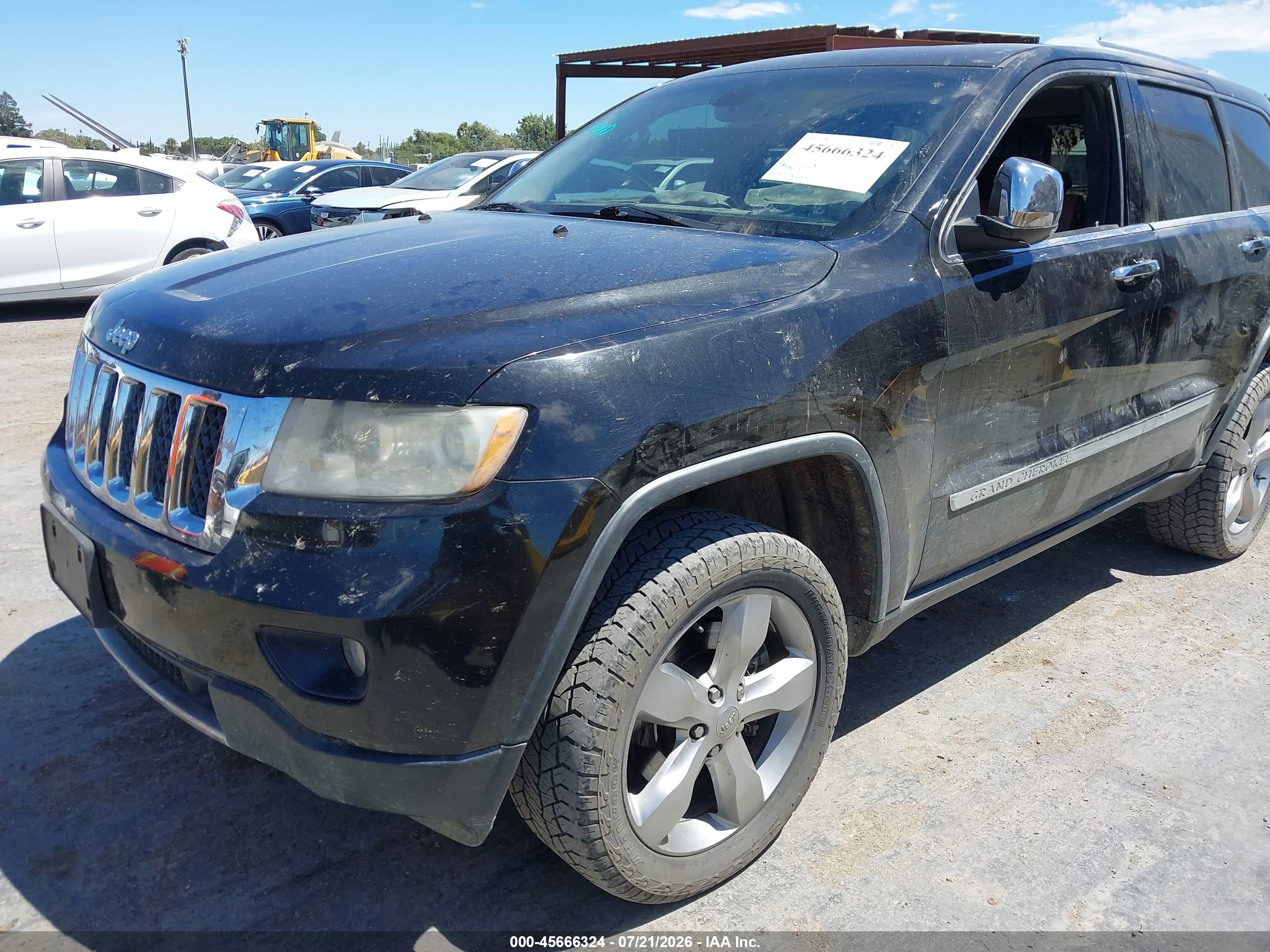 2012 Jeep Grand Cherokee Overland Black vin: 1C4RJFCT3CC161300