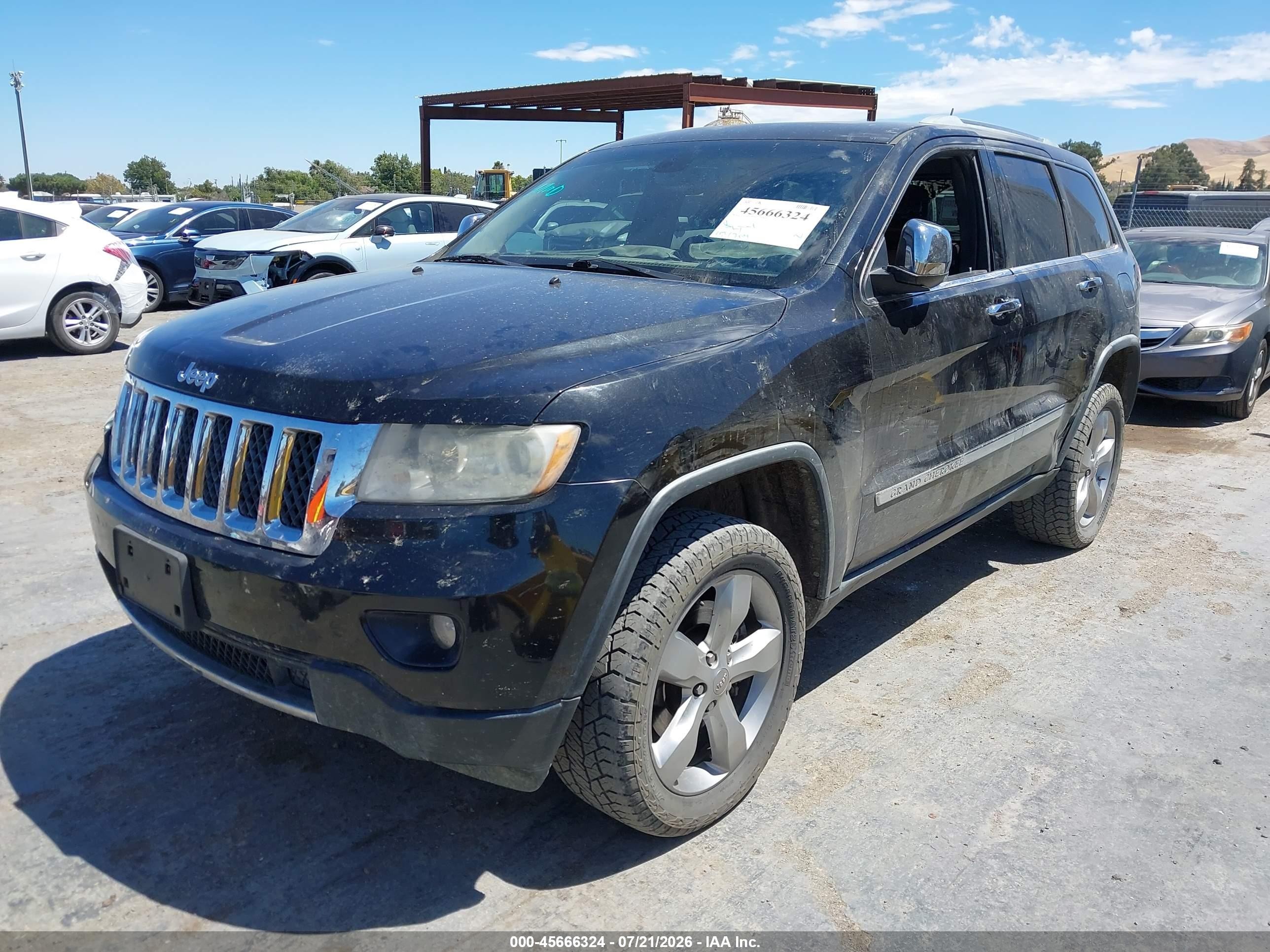 2012 Jeep Grand Cherokee Overland Black vin: 1C4RJFCT3CC161300