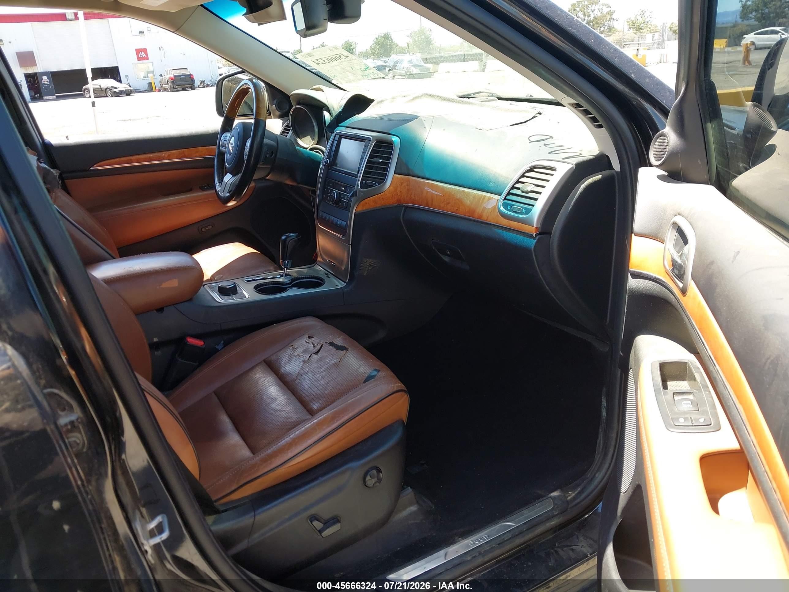 2012 Jeep Grand Cherokee Overland Black vin: 1C4RJFCT3CC161300