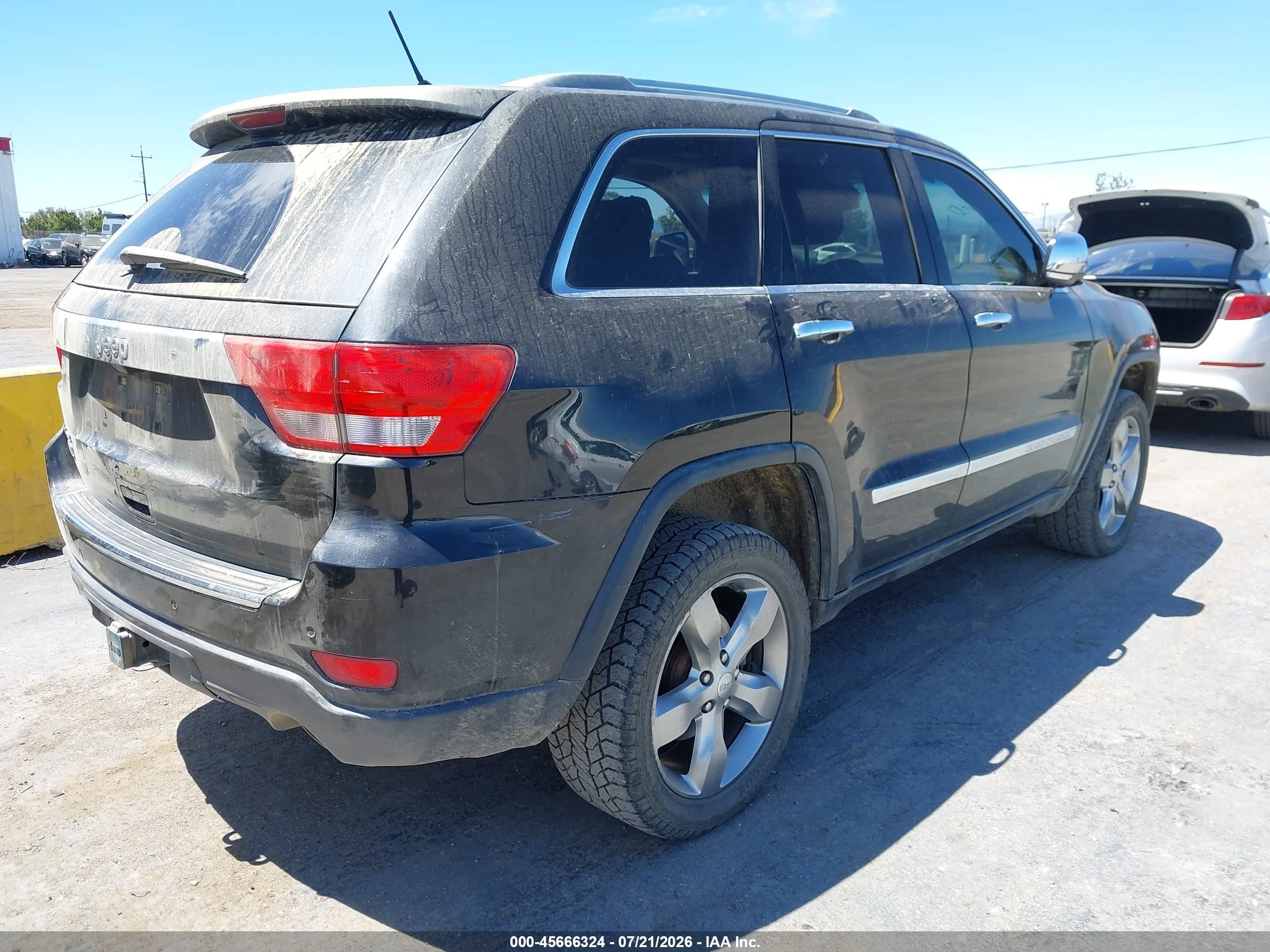 2012 Jeep Grand Cherokee Overland Black vin: 1C4RJFCT3CC161300