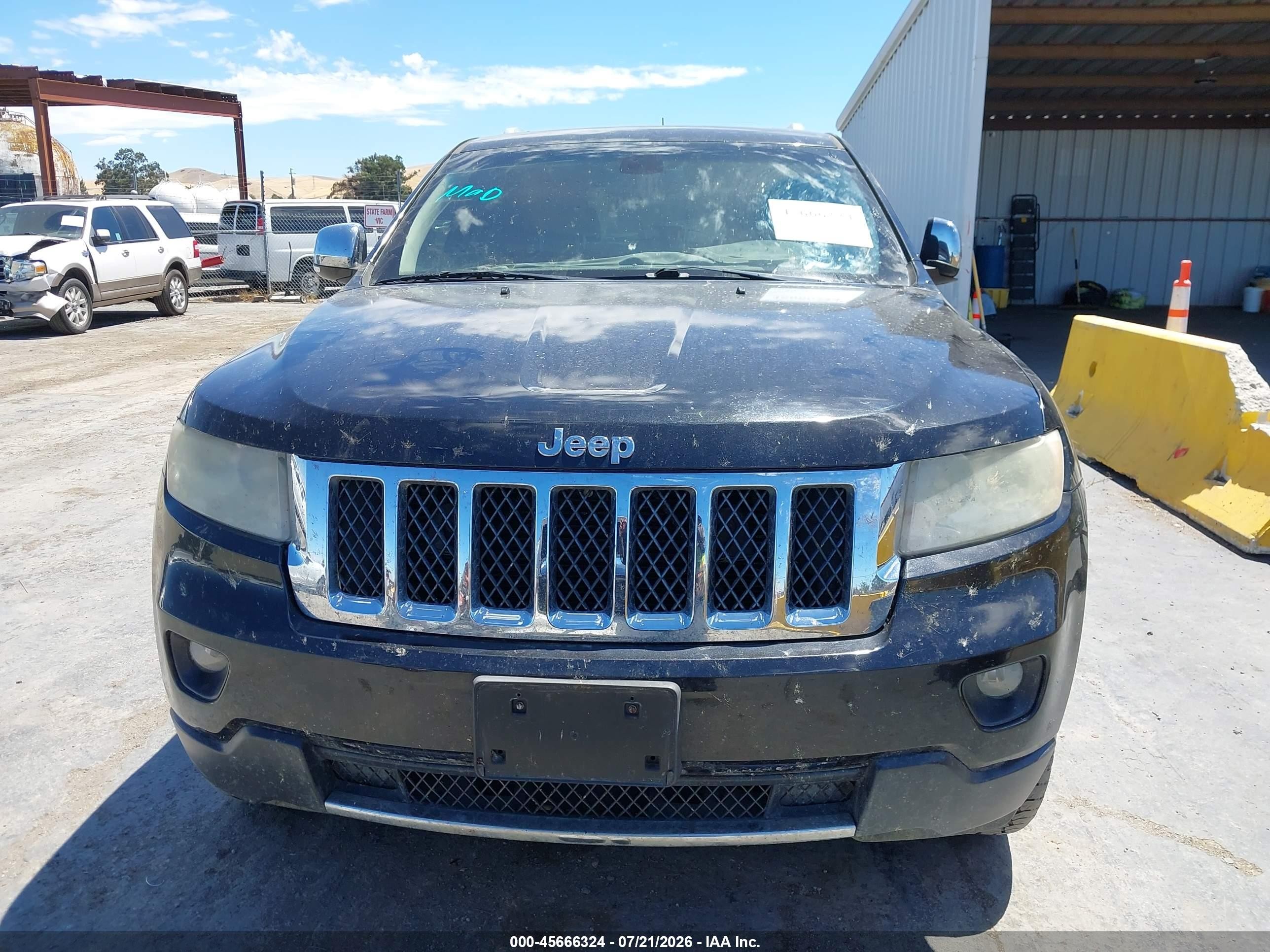 2012 Jeep Grand Cherokee Overland Black vin: 1C4RJFCT3CC161300