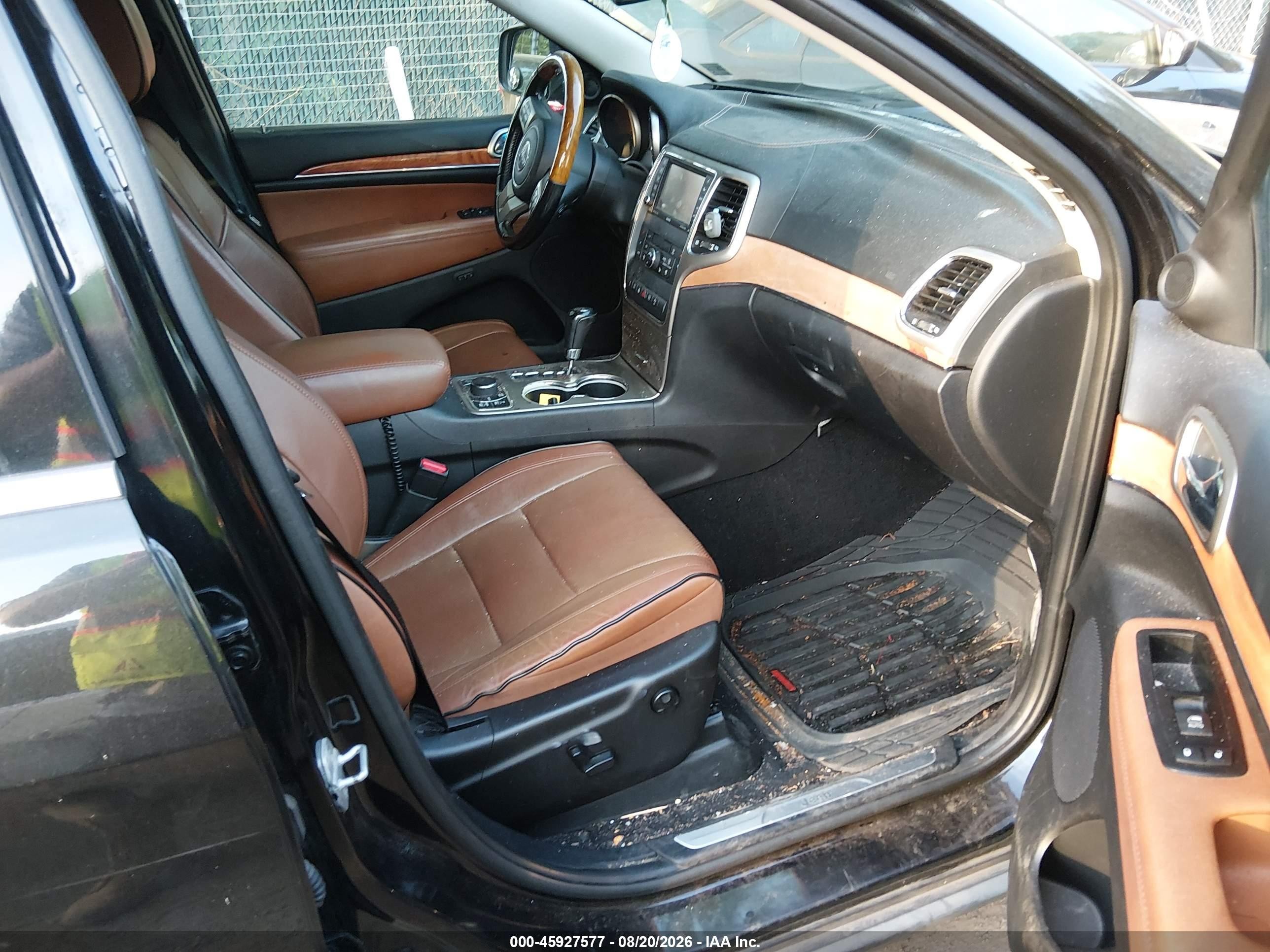 2012 Jeep Grand Cherokee Overland Black vin: 1C4RJFCT3CC164830