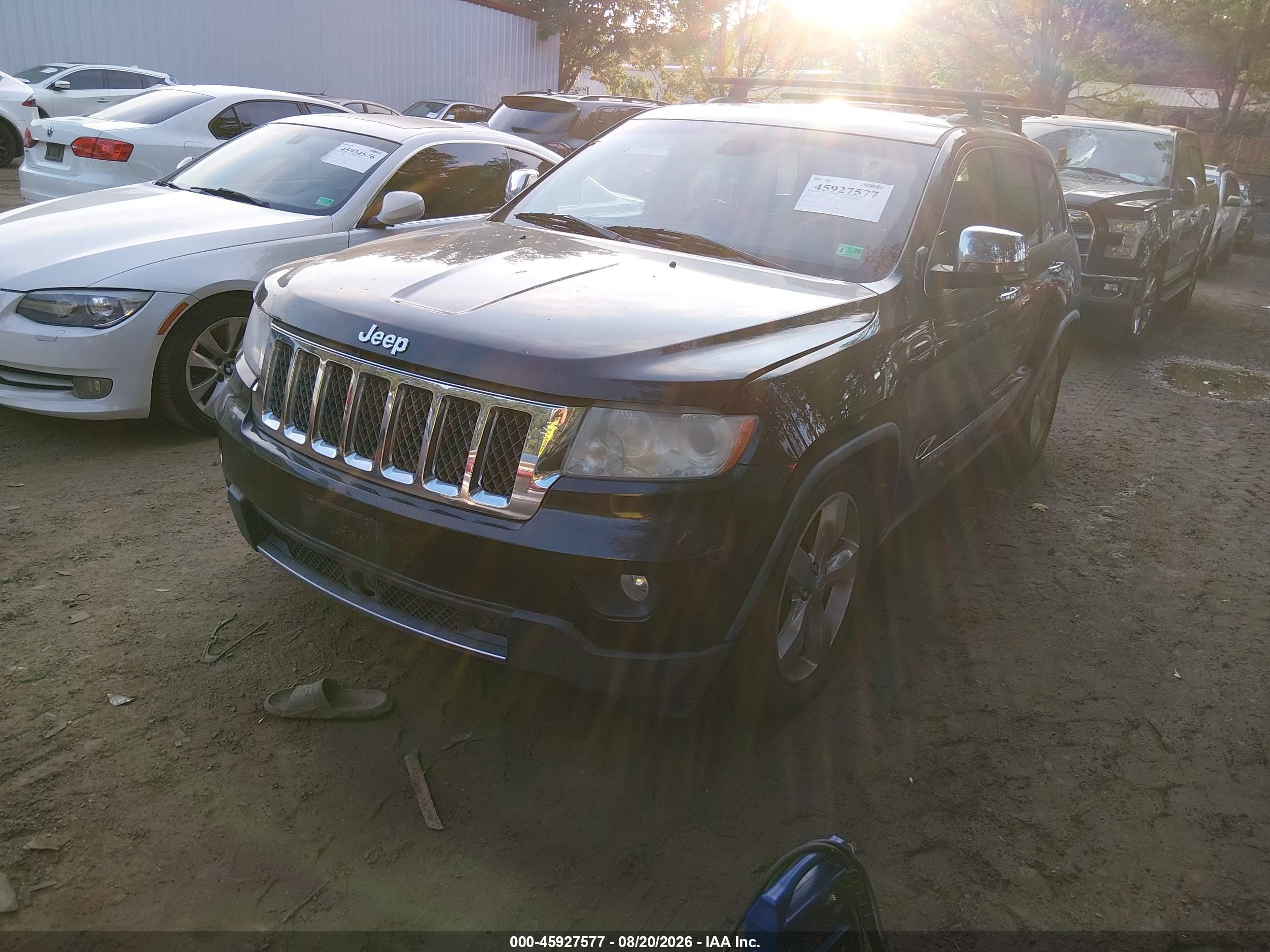 2012 Jeep Grand Cherokee Overland Black vin: 1C4RJFCT3CC164830