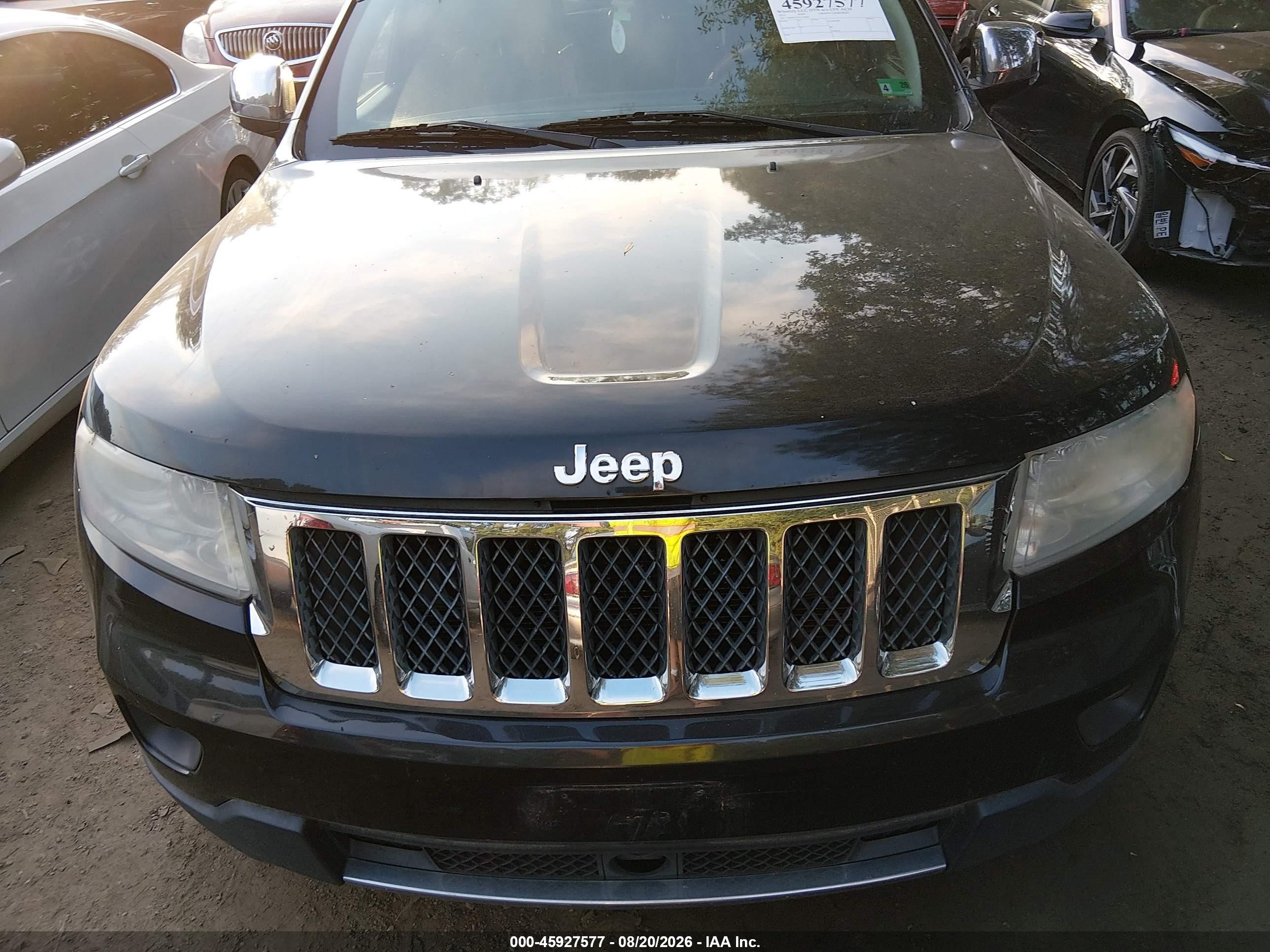 2012 Jeep Grand Cherokee Overland Black vin: 1C4RJFCT3CC164830