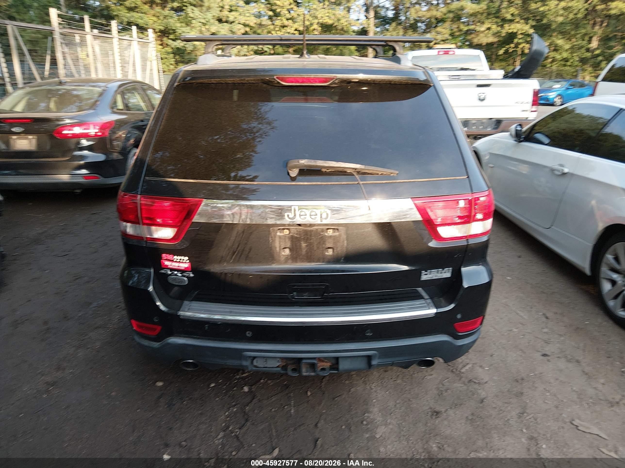 2012 Jeep Grand Cherokee Overland Black vin: 1C4RJFCT3CC164830