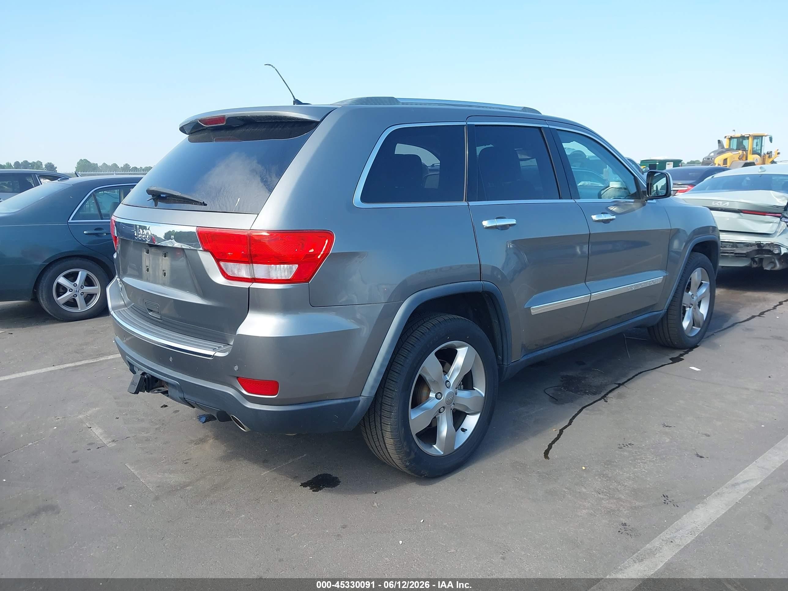 2012 Jeep Grand Cherokee Overland Gray vin: 1C4RJFCT3CC226257