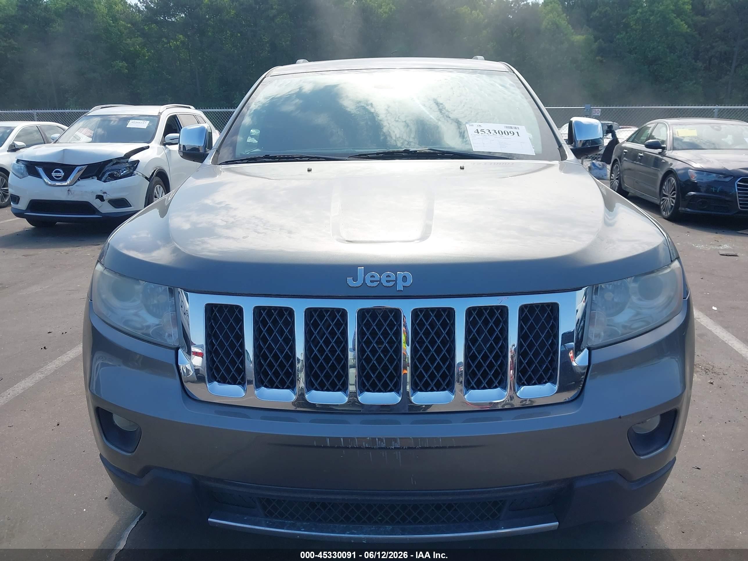 2012 Jeep Grand Cherokee Overland Gray vin: 1C4RJFCT3CC226257