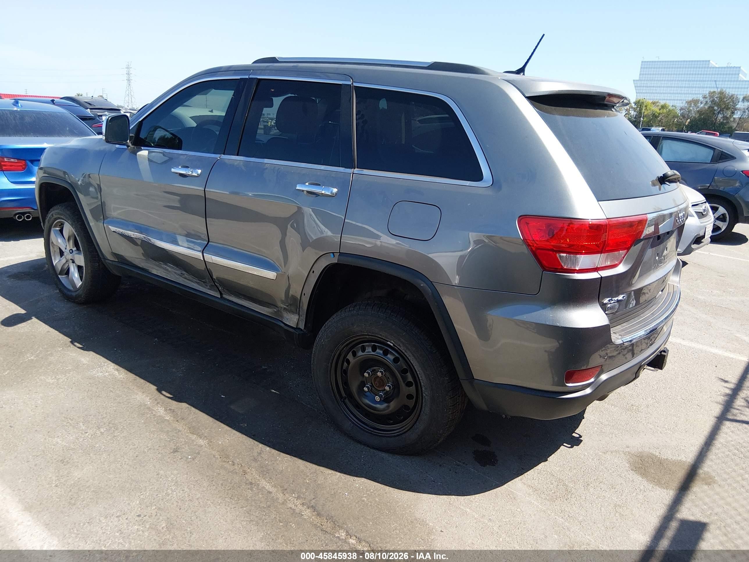 2012 Jeep Grand Cherokee Overland Gray vin: 1C4RJFCT3CC262949
