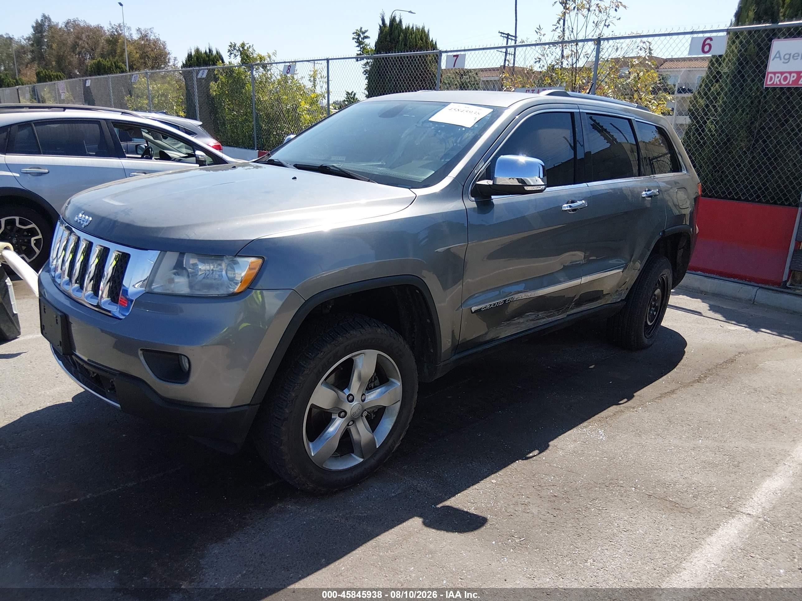 2012 Jeep Grand Cherokee Overland Gray vin: 1C4RJFCT3CC262949