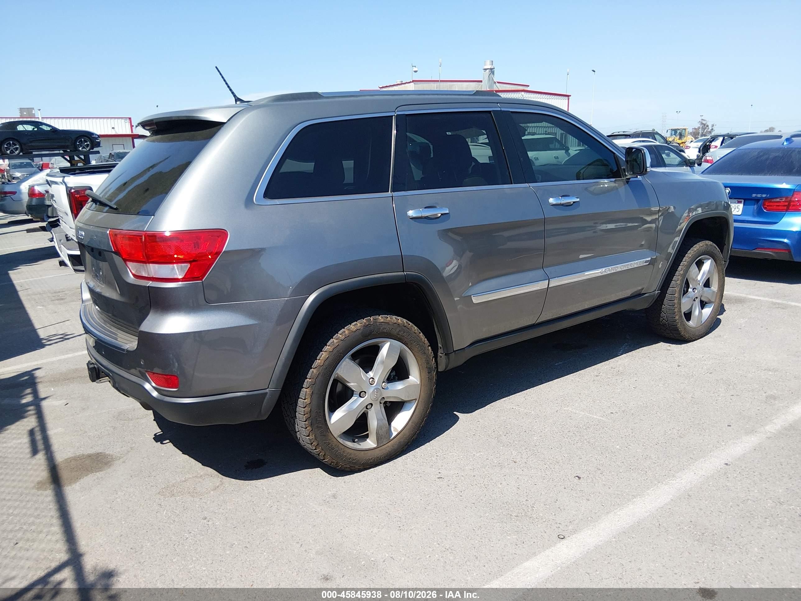 2012 Jeep Grand Cherokee Overland Gray vin: 1C4RJFCT3CC262949