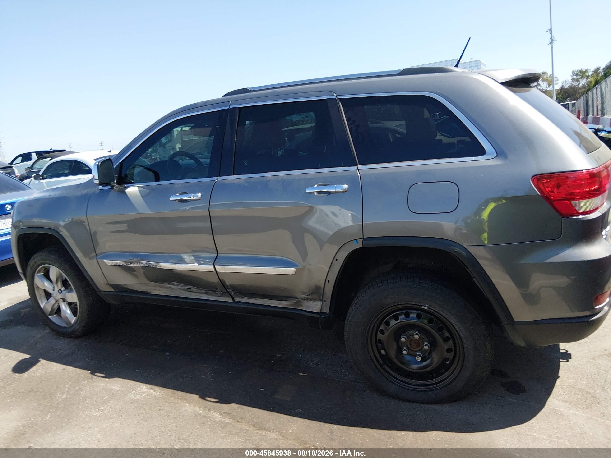 2012 Jeep Grand Cherokee Overland Gray vin: 1C4RJFCT3CC262949
