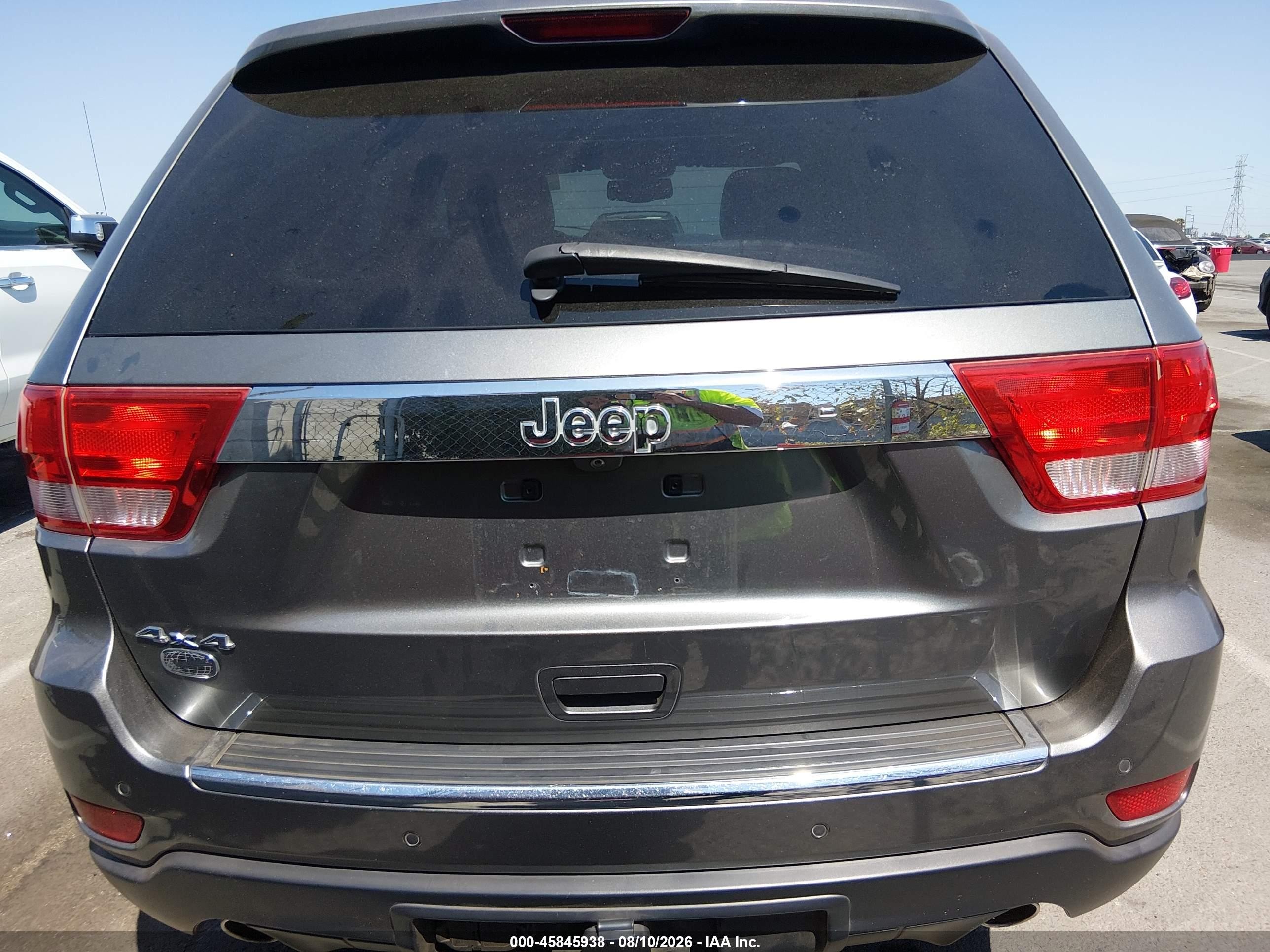 2012 Jeep Grand Cherokee Overland Gray vin: 1C4RJFCT3CC262949