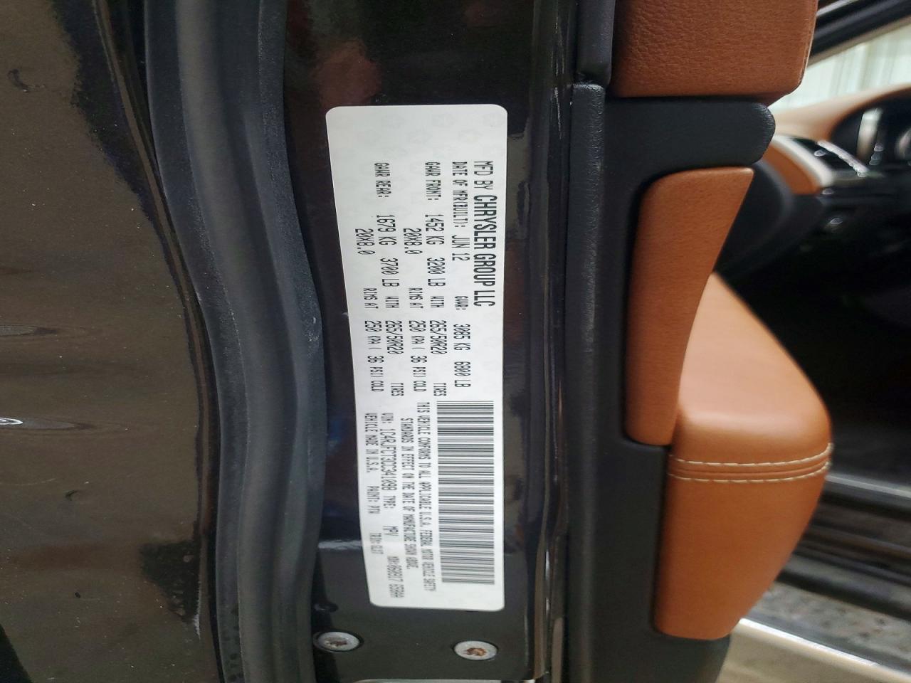 2012 Jeep Grand Cherokee Overland Black vin: 1C4RJFCT3CC341098