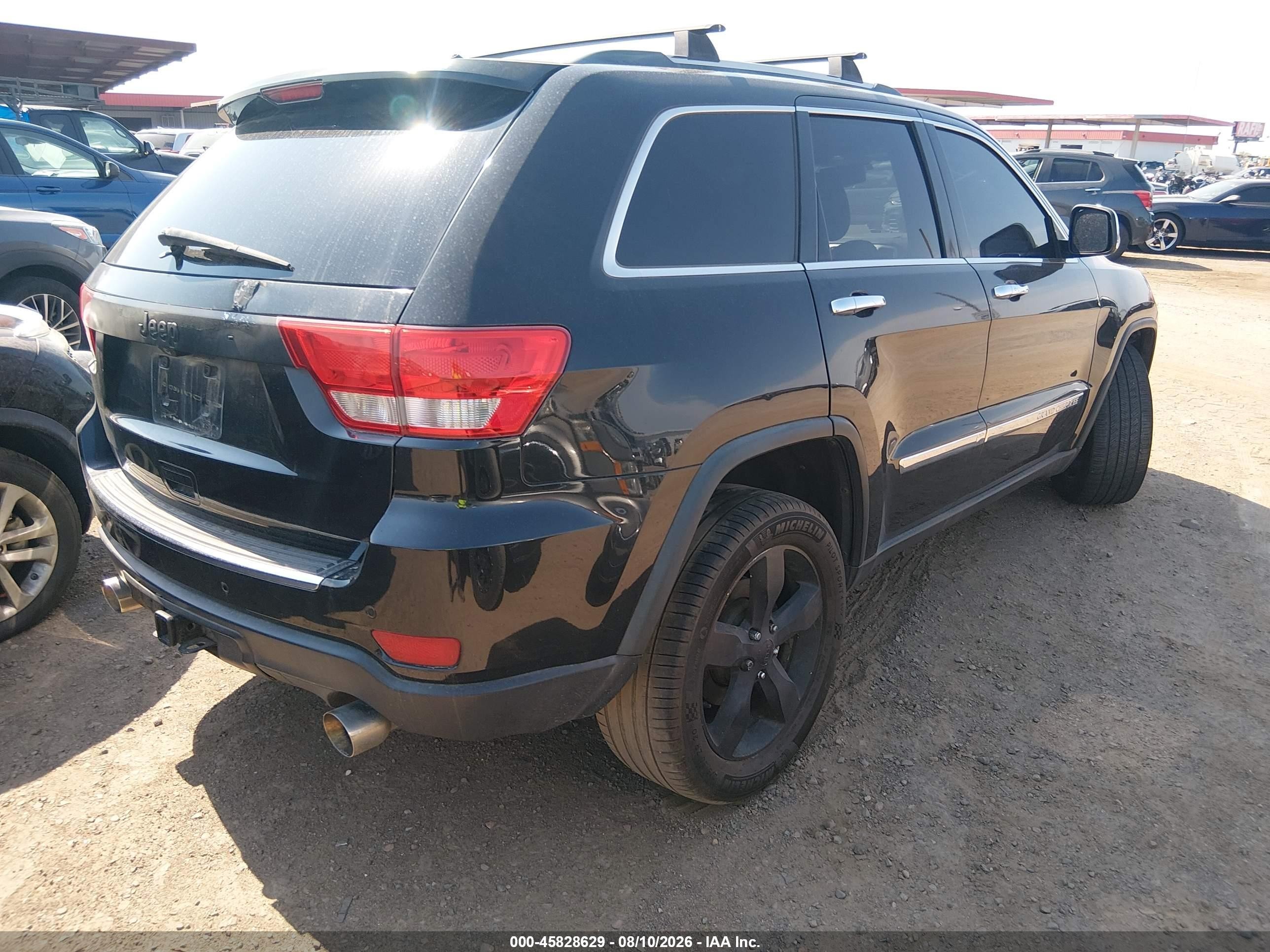 2013 Jeep Grand Cherokee Overland Black vin: 1C4RJFCT3DC524132
