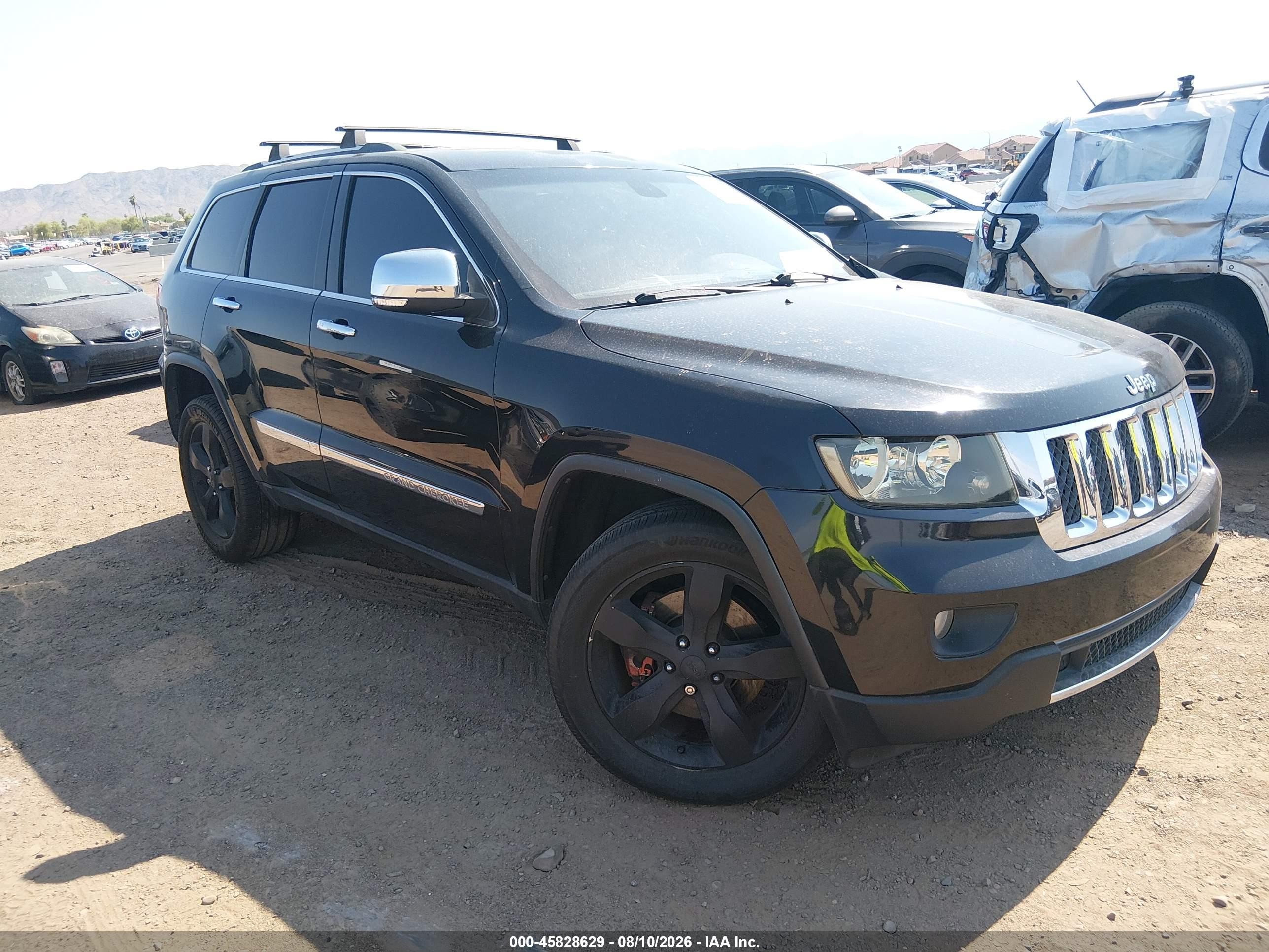 2013 Jeep Grand Cherokee Overland Black vin: 1C4RJFCT3DC524132