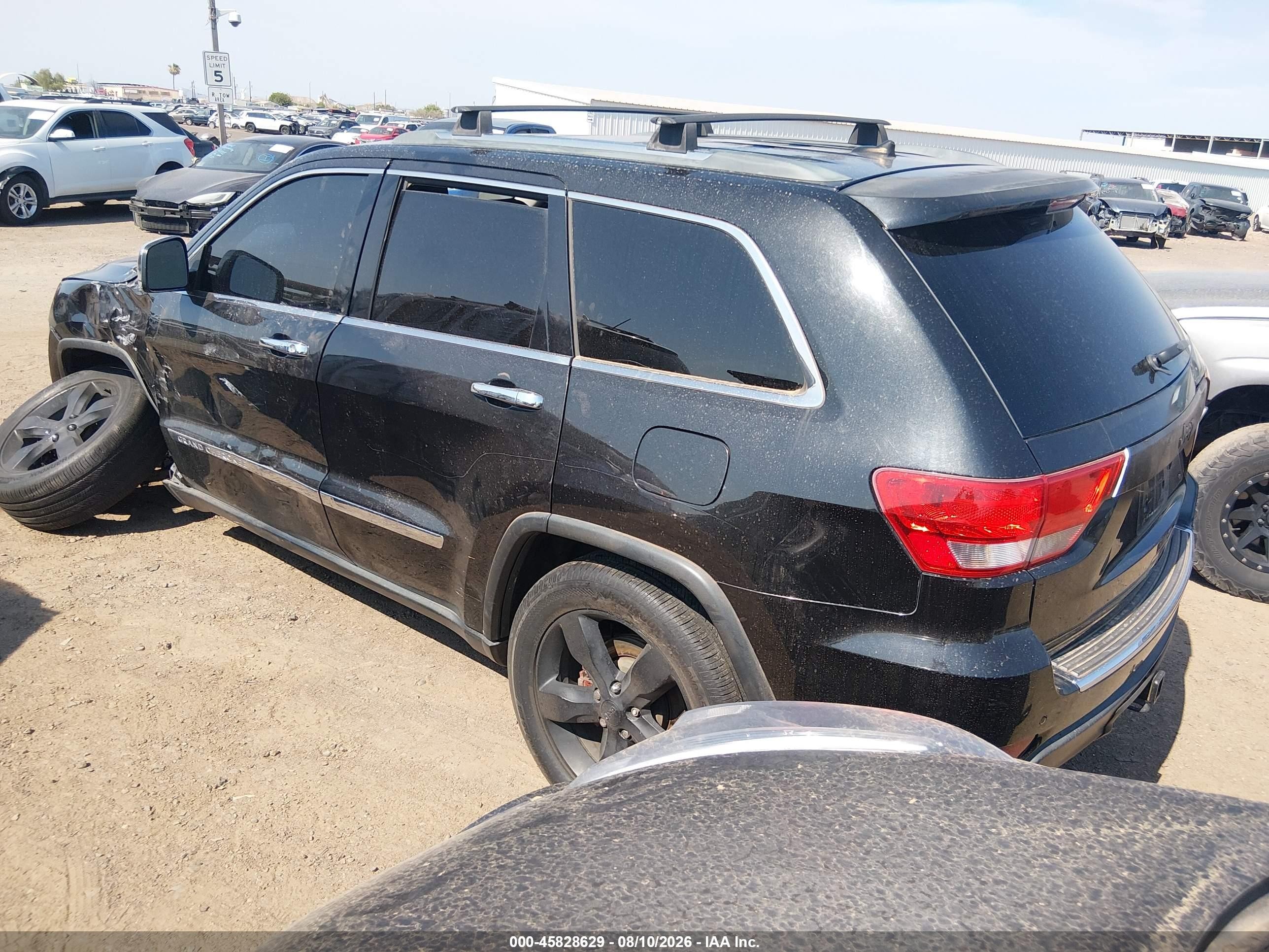 2013 Jeep Grand Cherokee Overland Black vin: 1C4RJFCT3DC524132