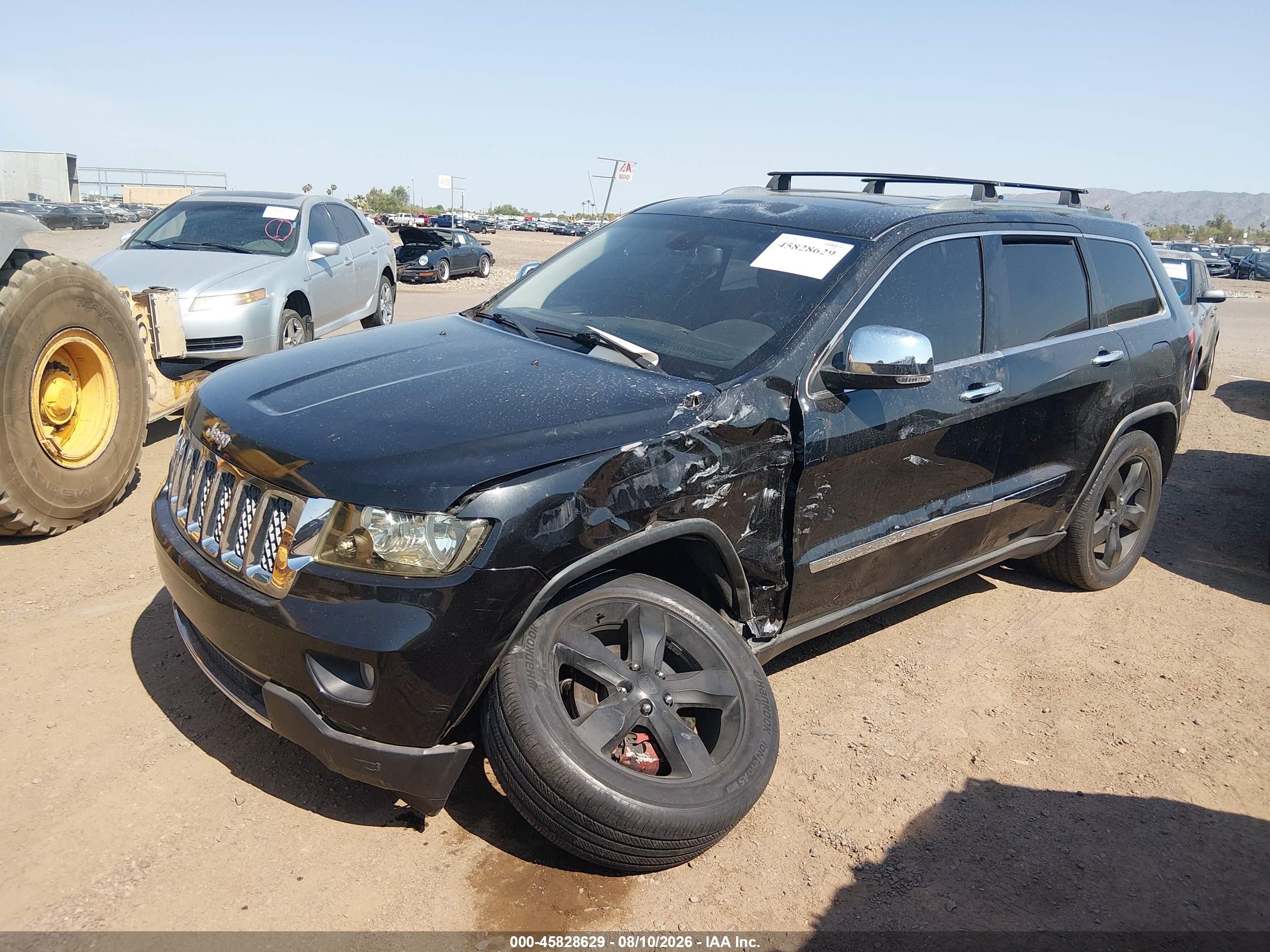 2013 Jeep Grand Cherokee Overland Black vin: 1C4RJFCT3DC524132