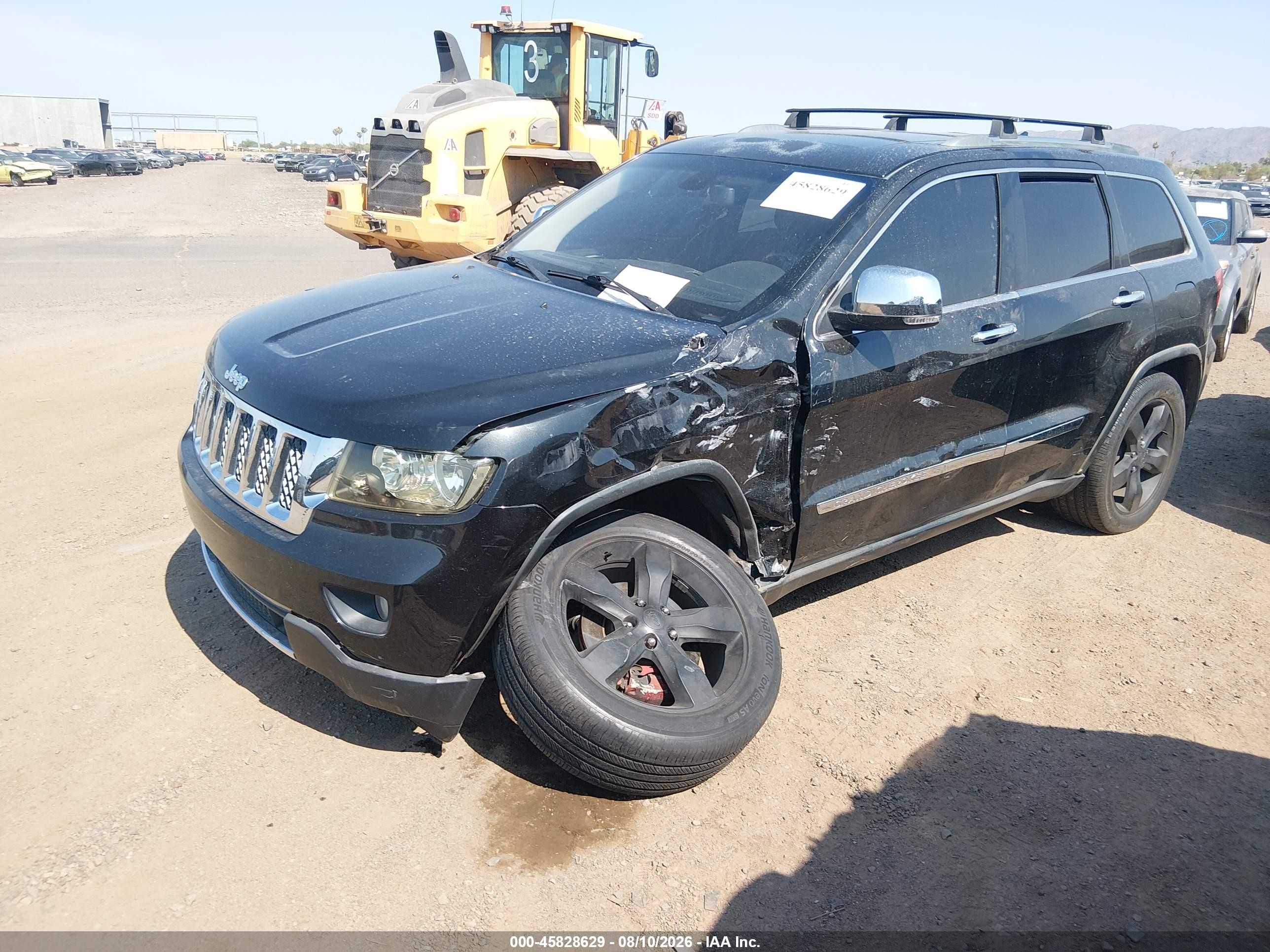 2013 Jeep Grand Cherokee Overland Black vin: 1C4RJFCT3DC524132