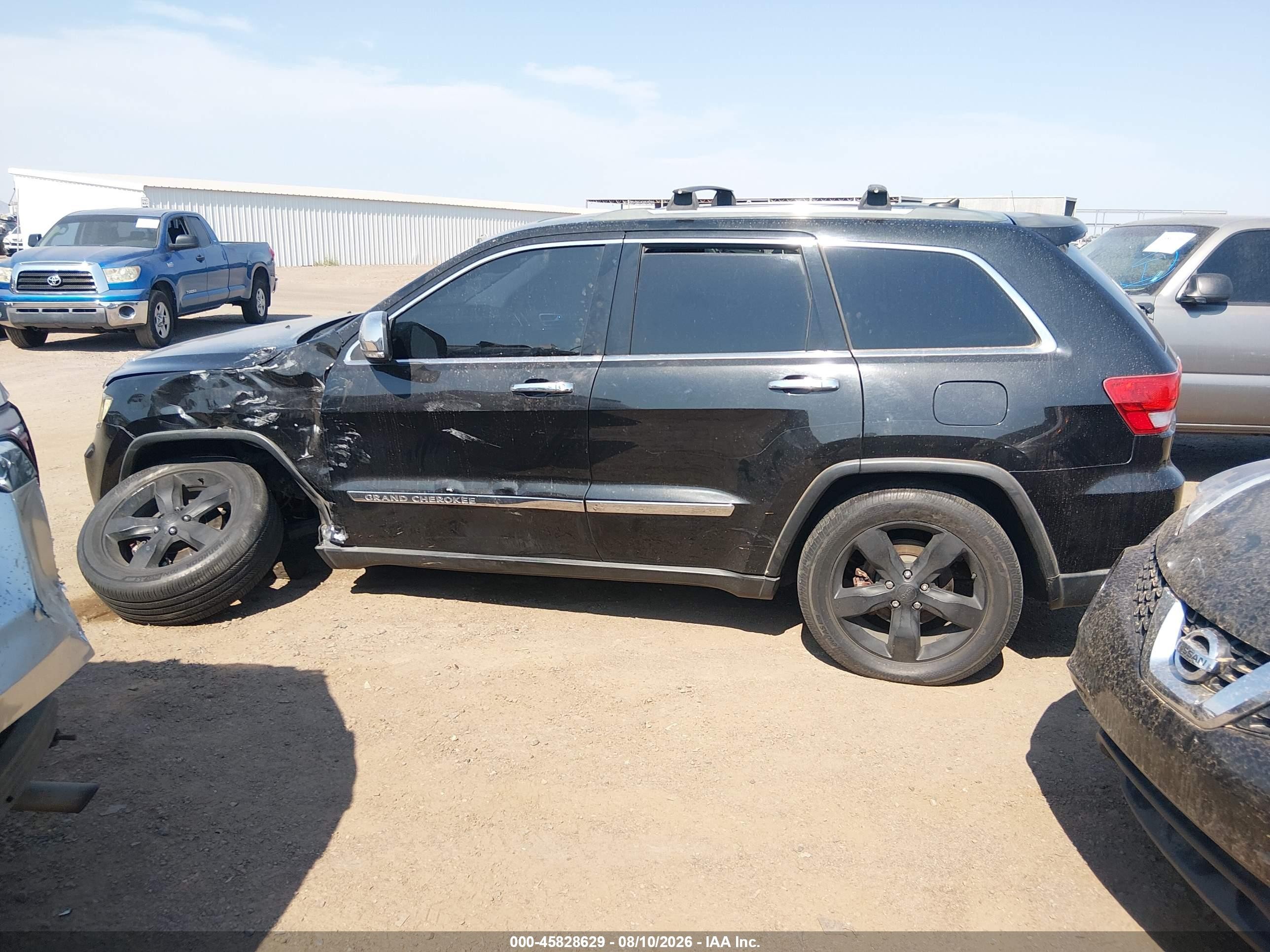 2013 Jeep Grand Cherokee Overland Black vin: 1C4RJFCT3DC524132