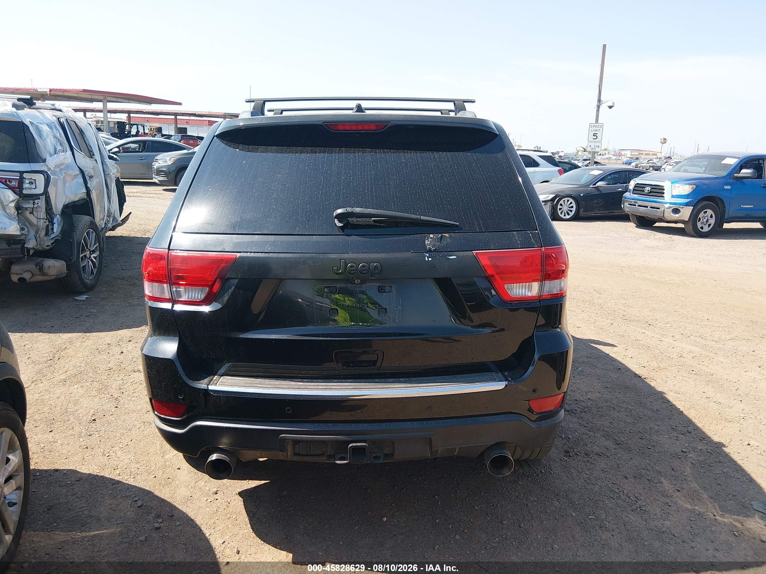 2013 Jeep Grand Cherokee Overland Black vin: 1C4RJFCT3DC524132