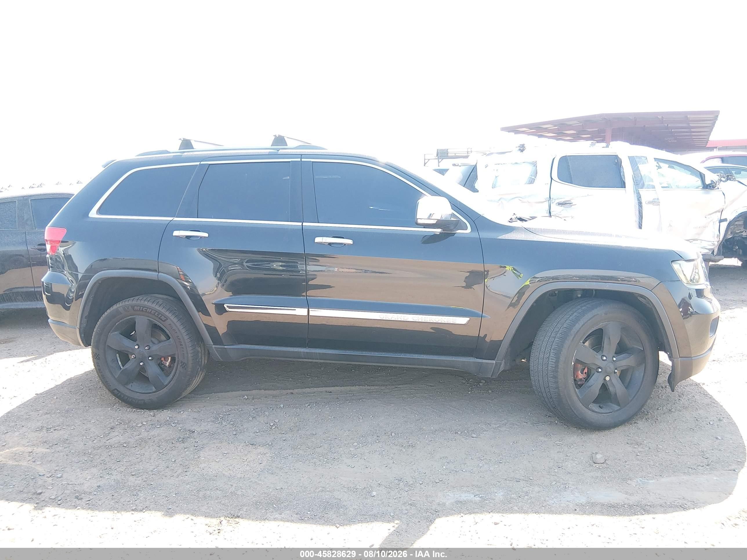 2013 Jeep Grand Cherokee Overland Black vin: 1C4RJFCT3DC524132