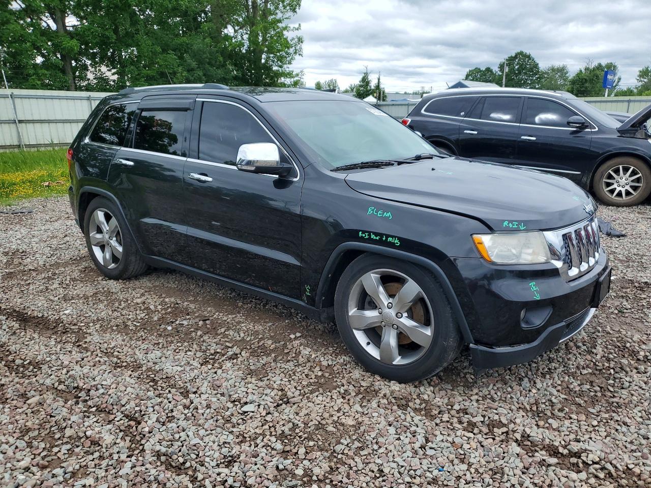 2013 Jeep Grand Cherokee Overland Черный vin: 1C4RJFCT3DC544798
