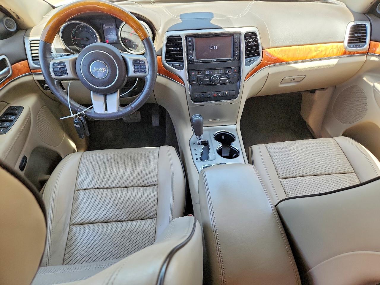 2013 Jeep Grand Cherokee Overland White vin: 1C4RJFCT3DC596576