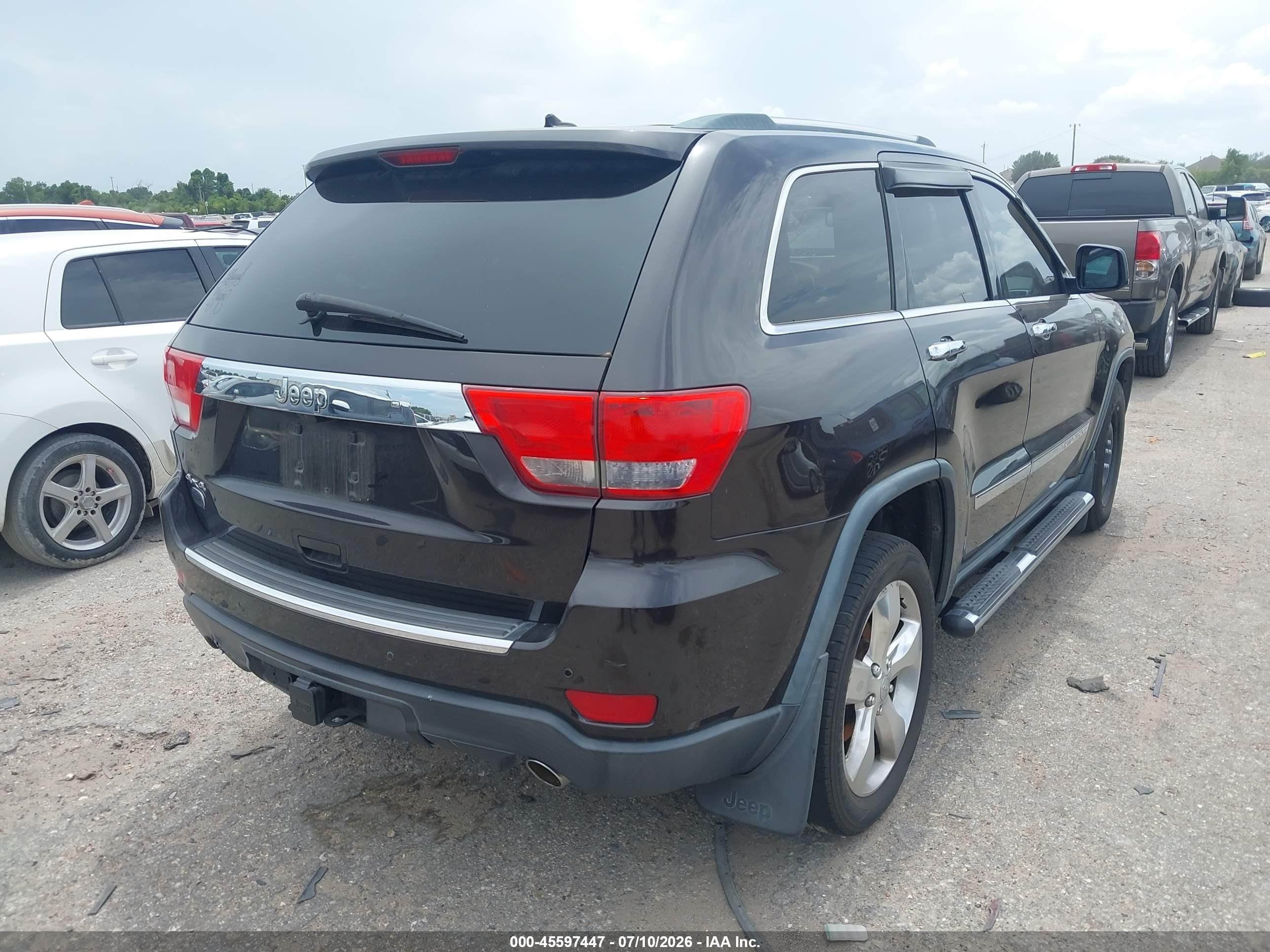 2013 Jeep Grand Cherokee Overland Summit Black vin: 1C4RJFCT3DC604532