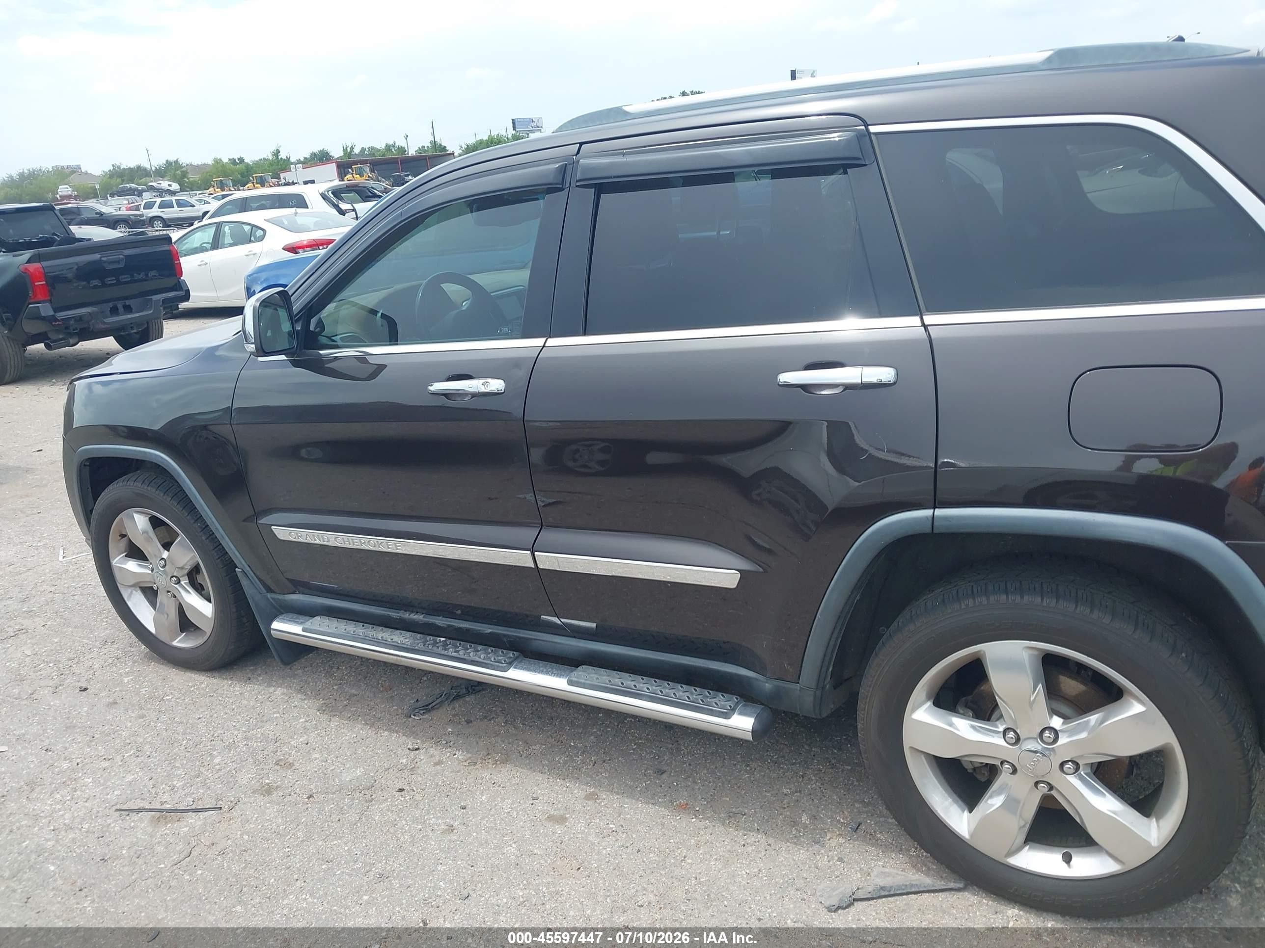 2013 Jeep Grand Cherokee Overland Summit Black vin: 1C4RJFCT3DC604532