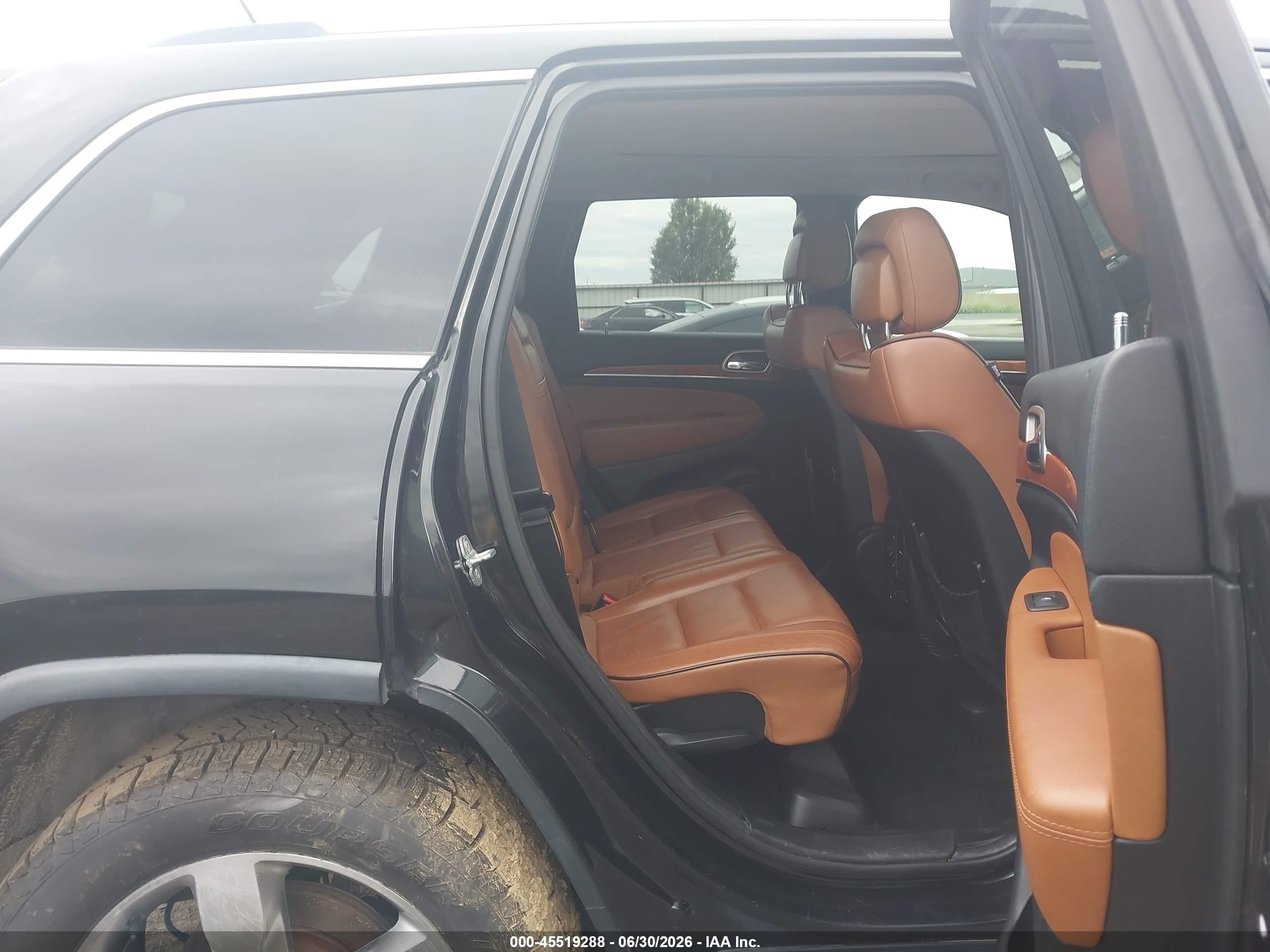 2013 Jeep Grand Cherokee Overland Черный vin: 1C4RJFCT3DC614851