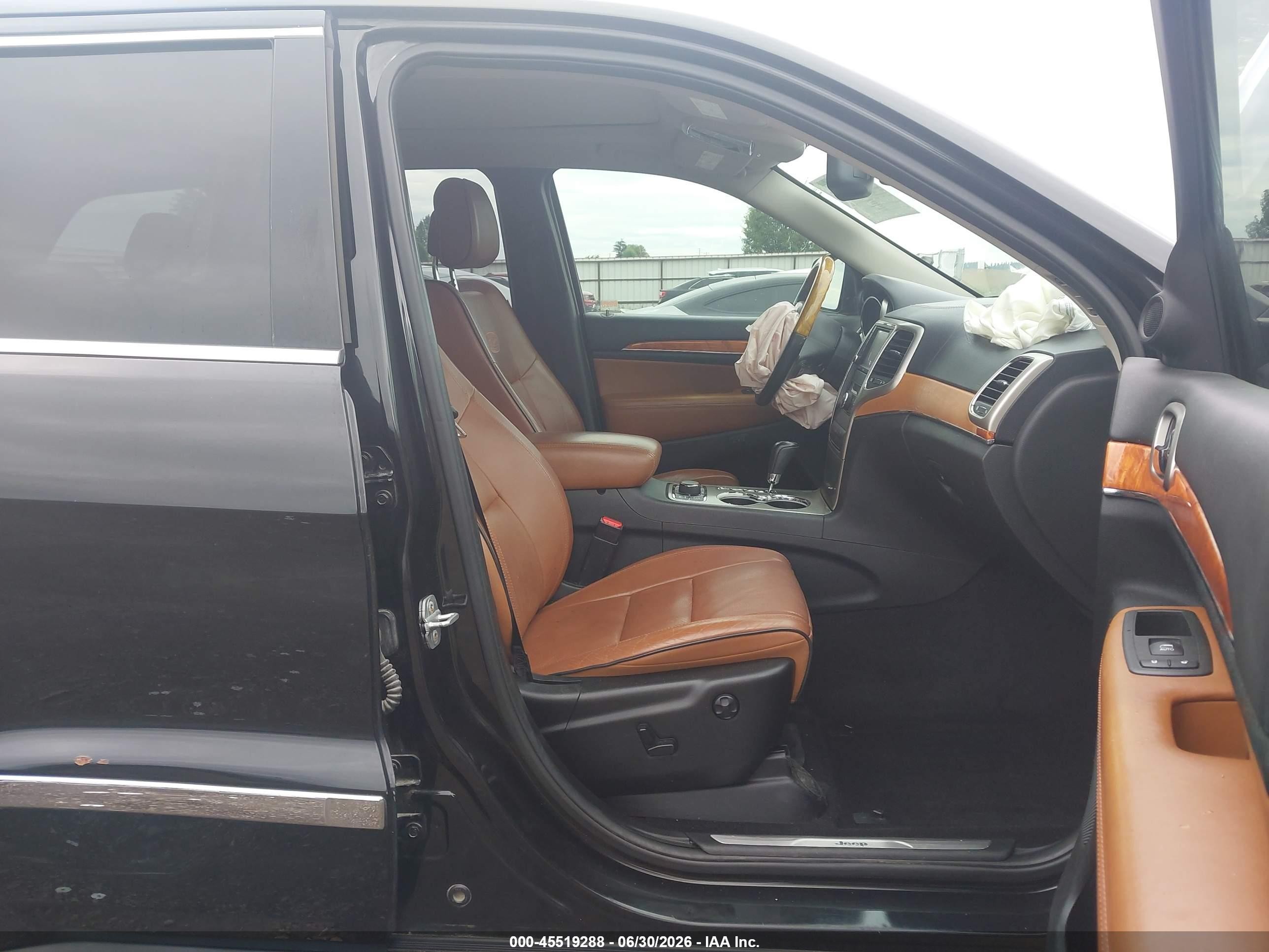 2013 Jeep Grand Cherokee Overland Черный vin: 1C4RJFCT3DC614851
