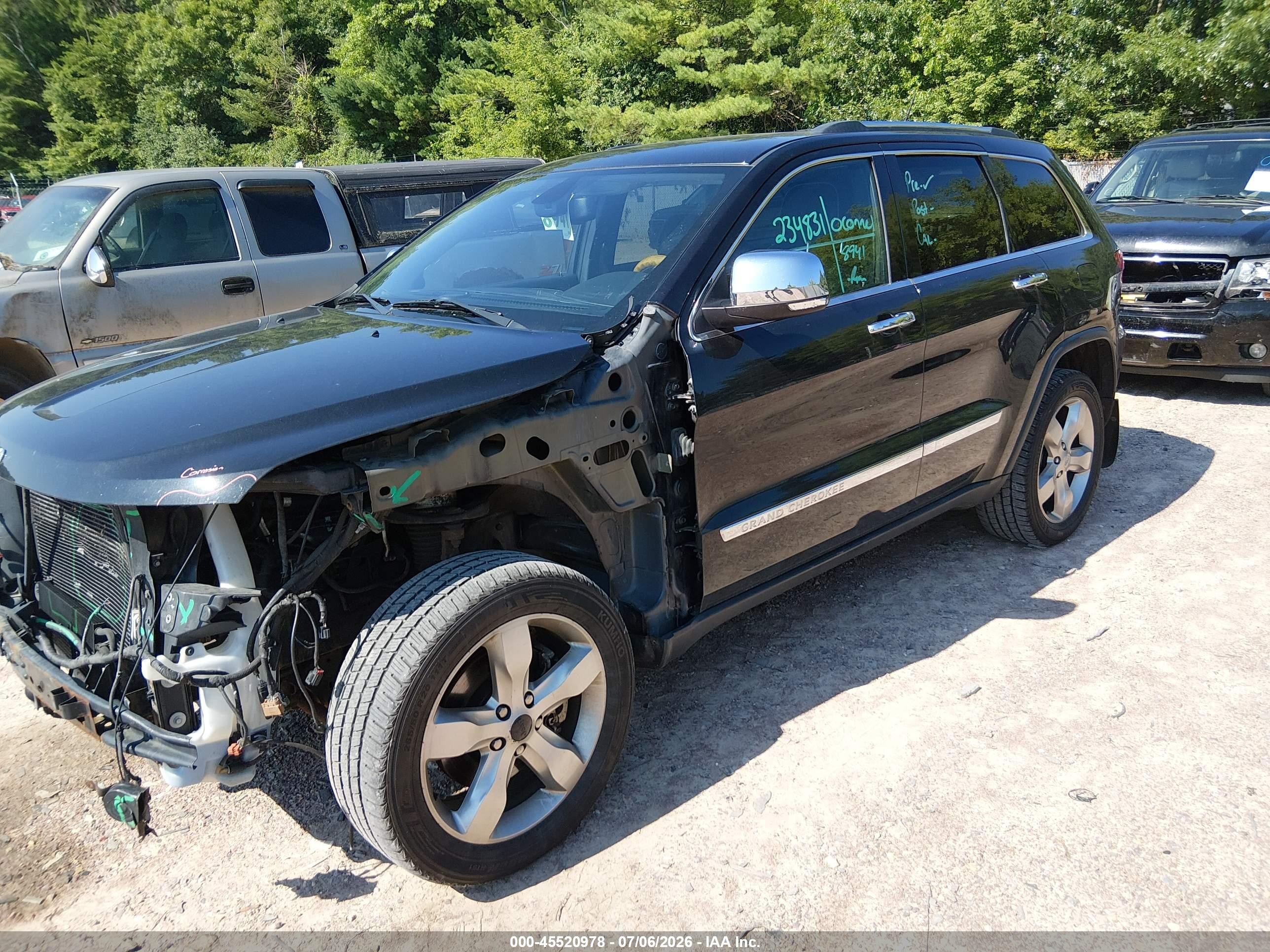 2013 Jeep Grand Cherokee Overland Black vin: 1C4RJFCT3DC649857