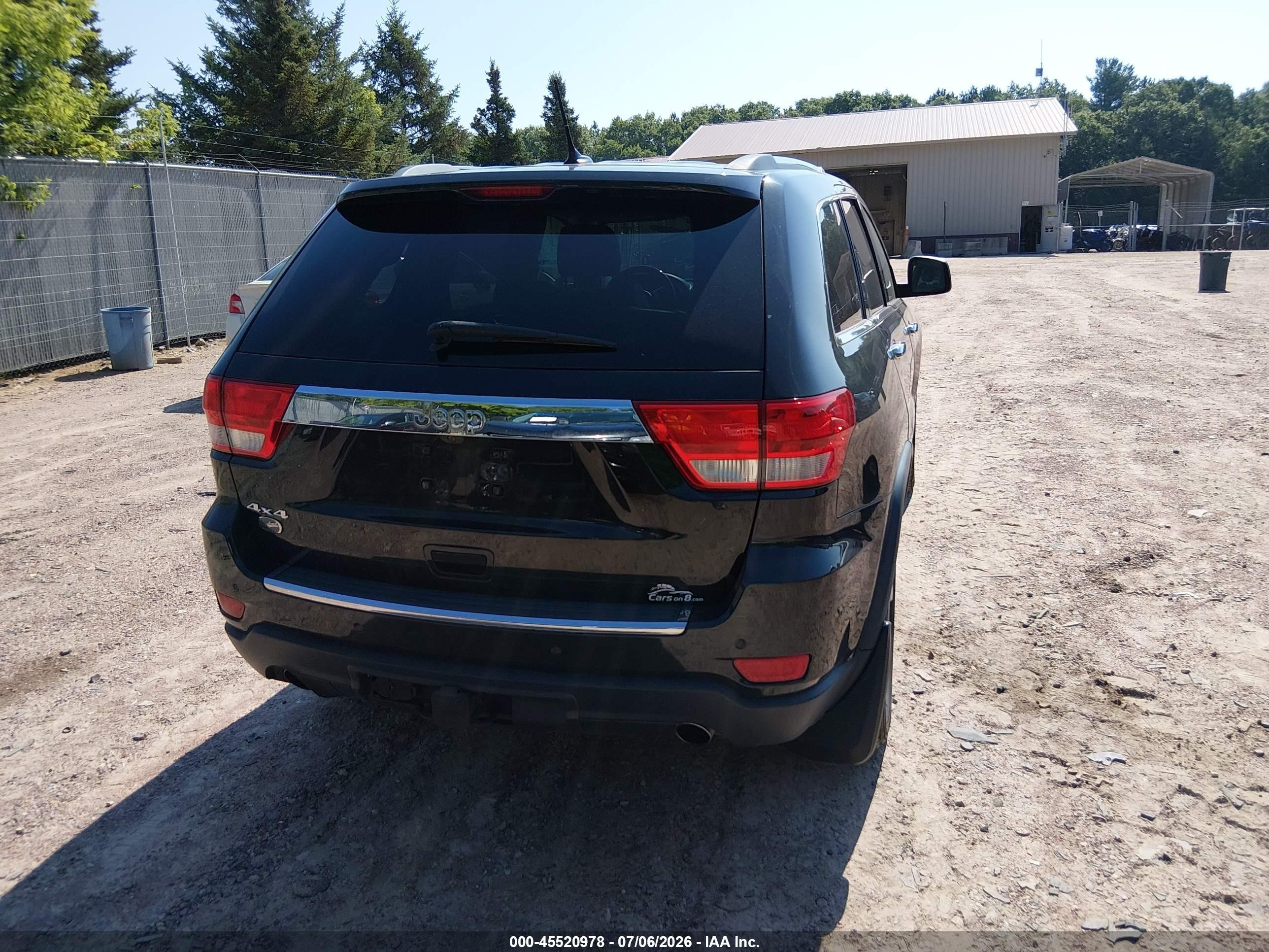 2013 Jeep Grand Cherokee Overland Black vin: 1C4RJFCT3DC649857