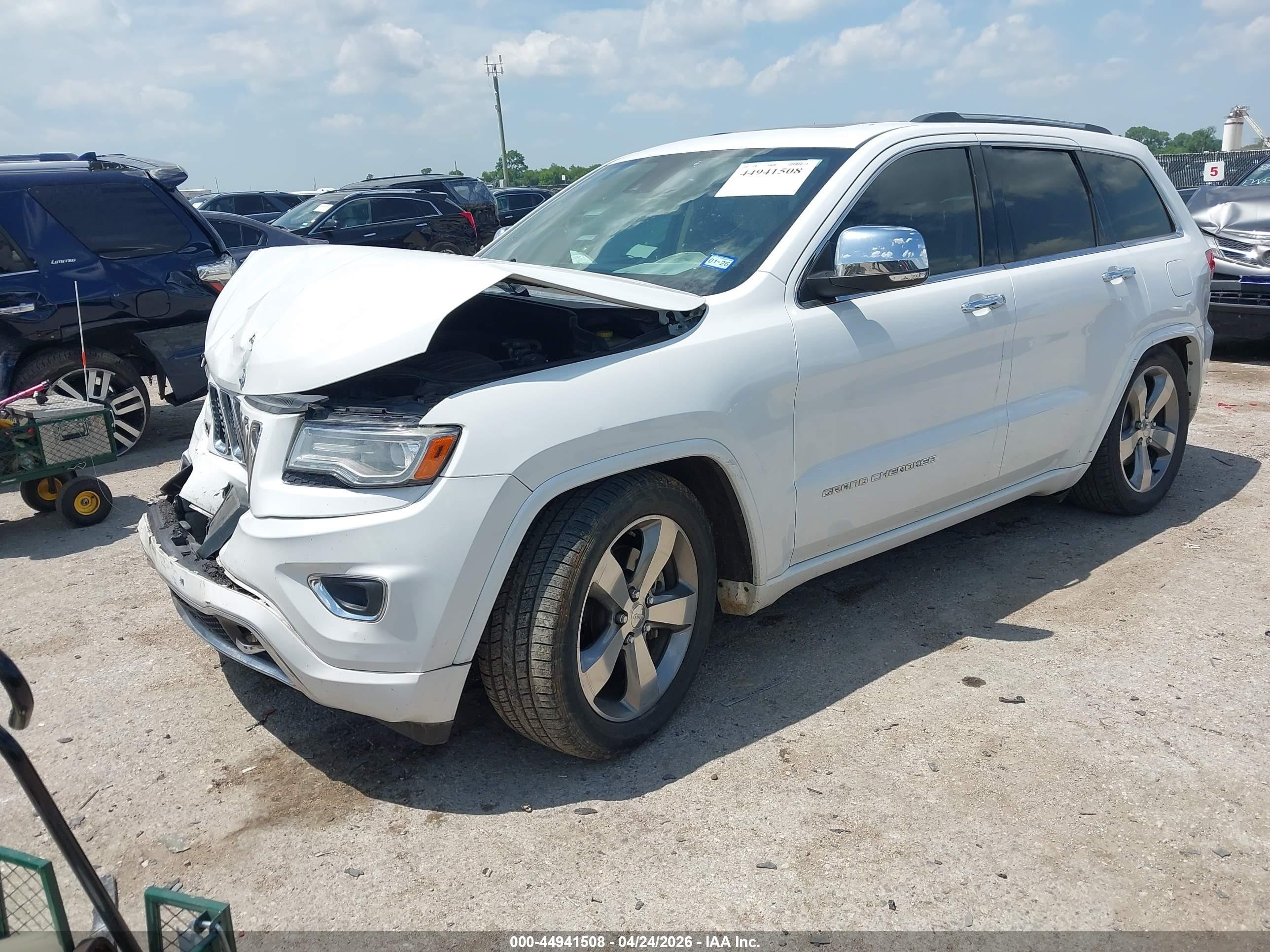 2014 Jeep Grand Cherokee Overland Белый vin: 1C4RJFCT3EC137713