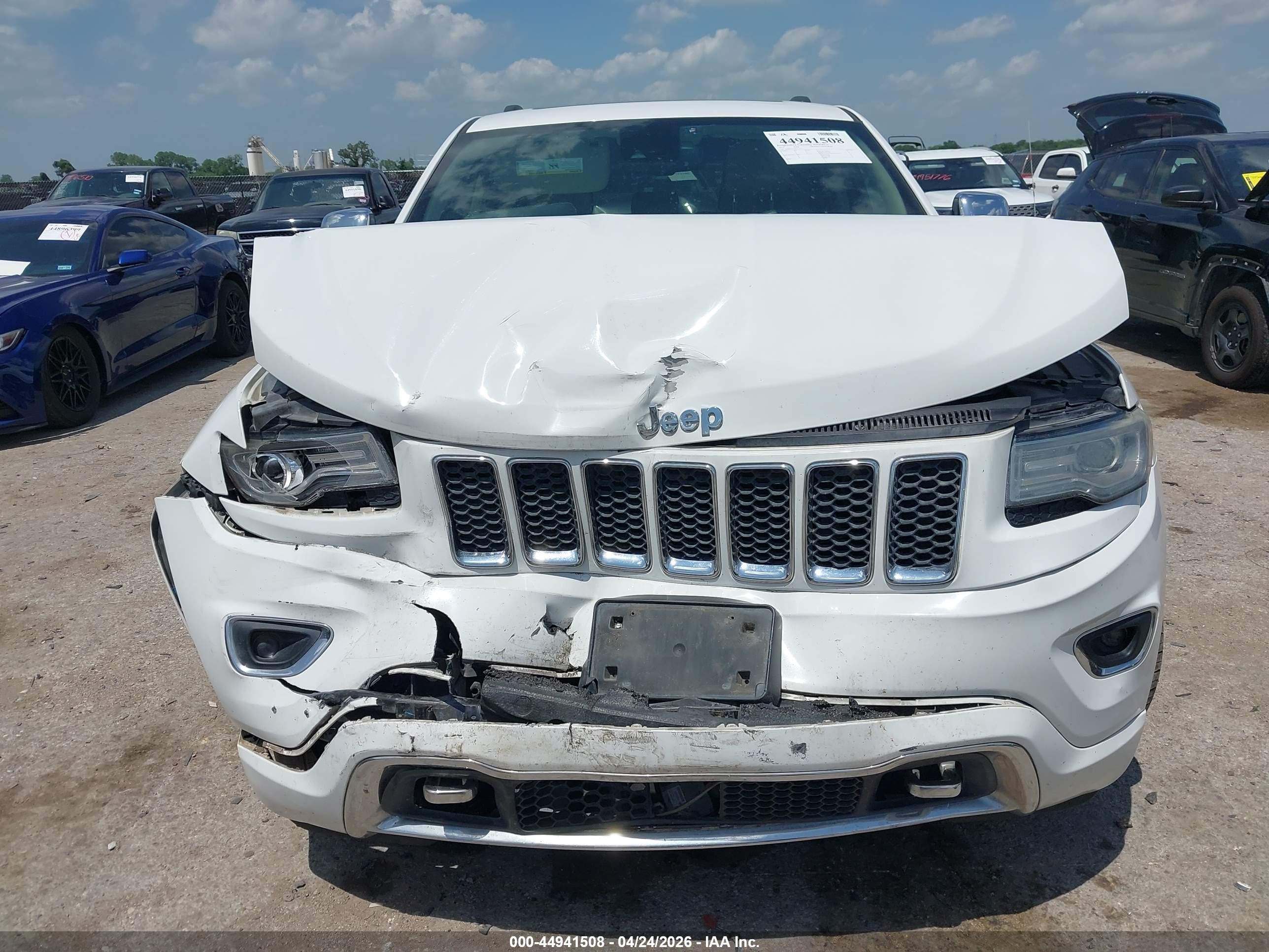 2014 Jeep Grand Cherokee Overland Белый vin: 1C4RJFCT3EC137713