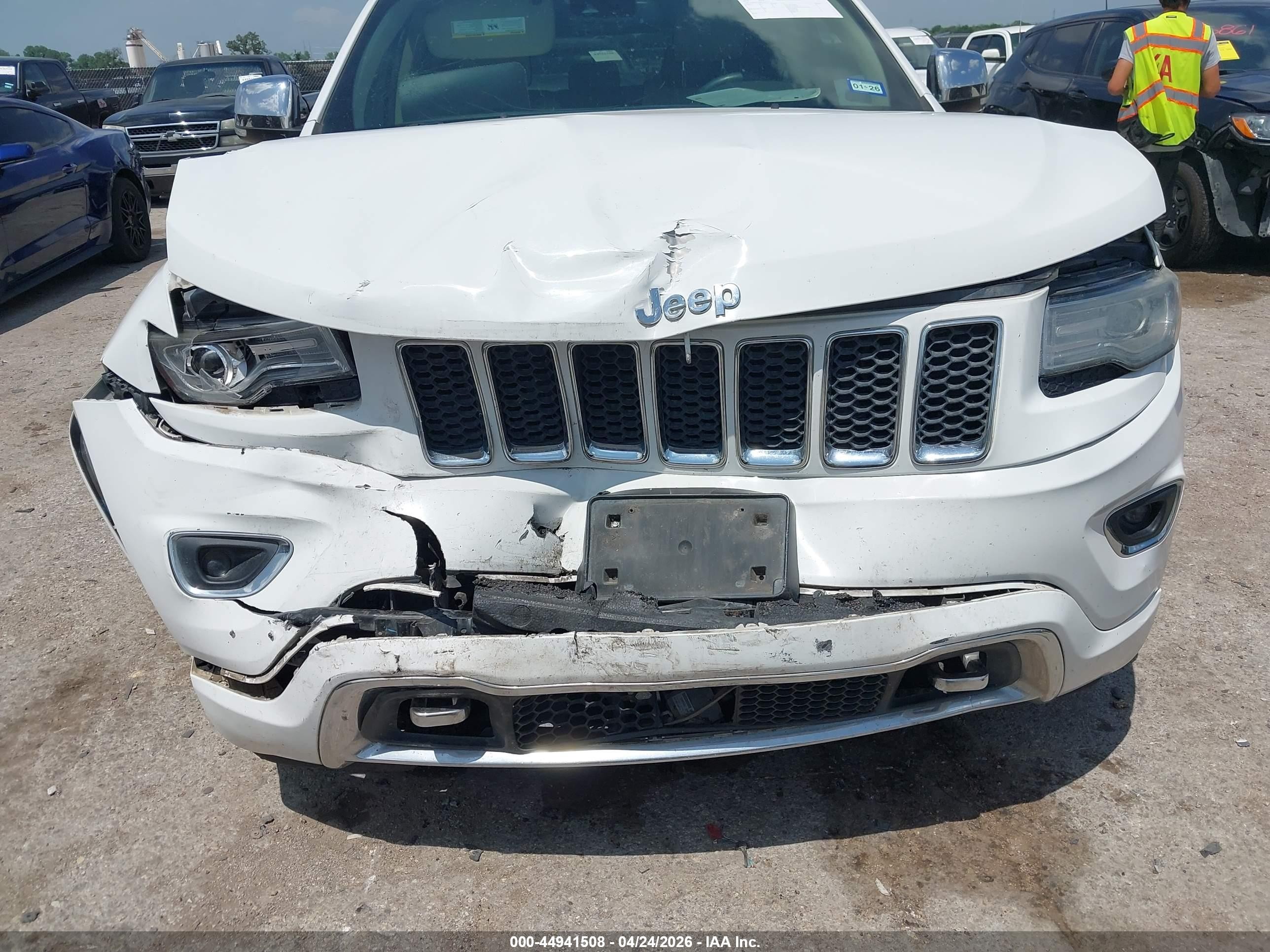 2014 Jeep Grand Cherokee Overland Белый vin: 1C4RJFCT3EC137713