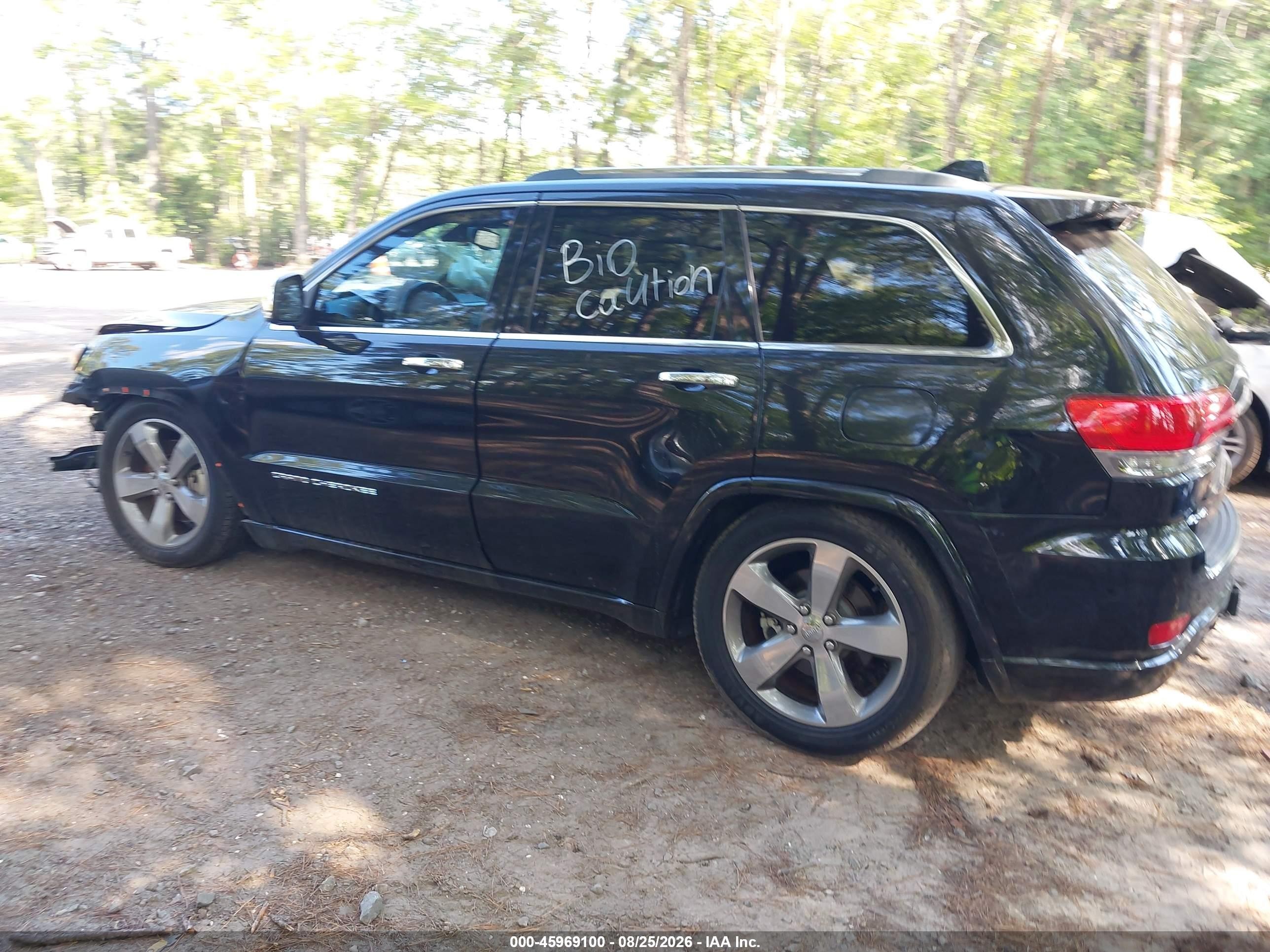 2014 Jeep Grand Cherokee Overland Black vin: 1C4RJFCT3EC233227