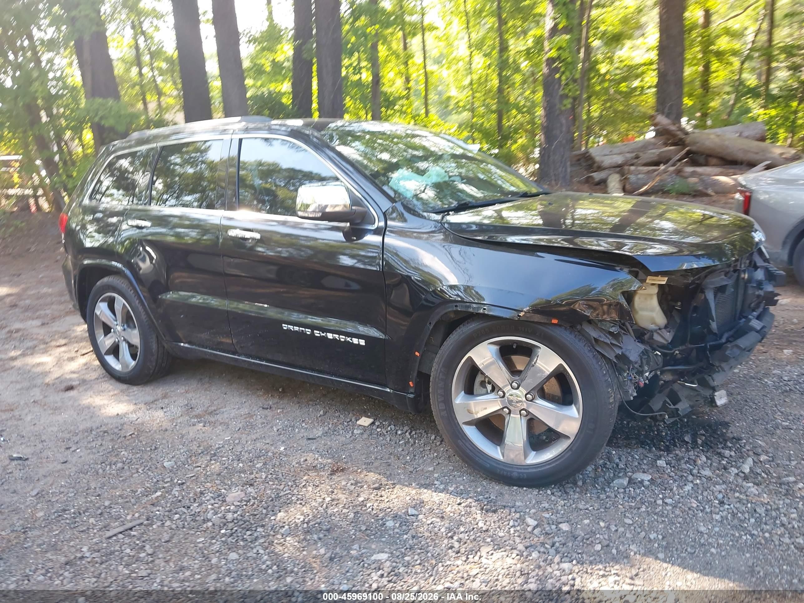 2014 Jeep Grand Cherokee Overland Black vin: 1C4RJFCT3EC233227