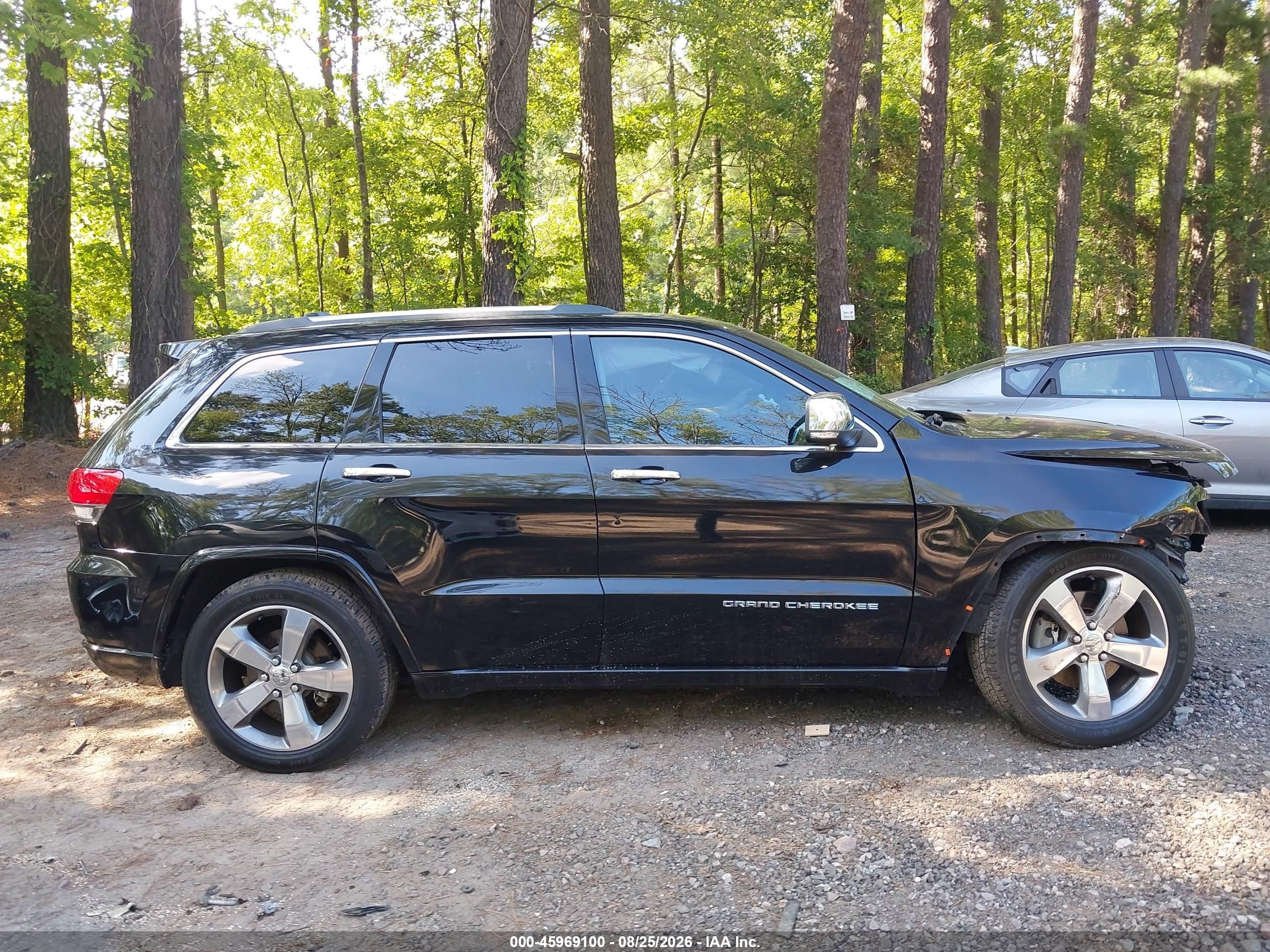 2014 Jeep Grand Cherokee Overland Black vin: 1C4RJFCT3EC233227