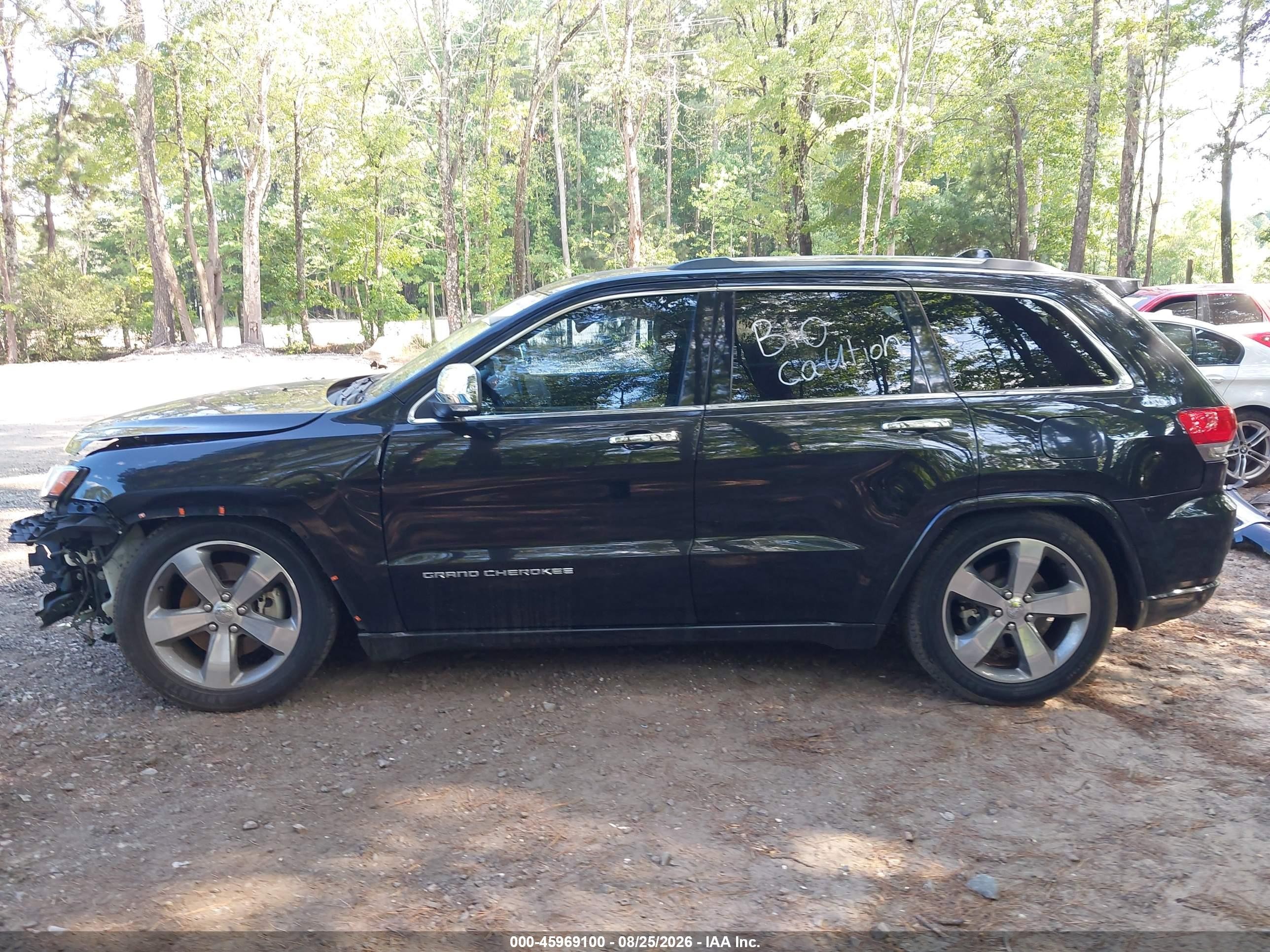 2014 Jeep Grand Cherokee Overland Black vin: 1C4RJFCT3EC233227