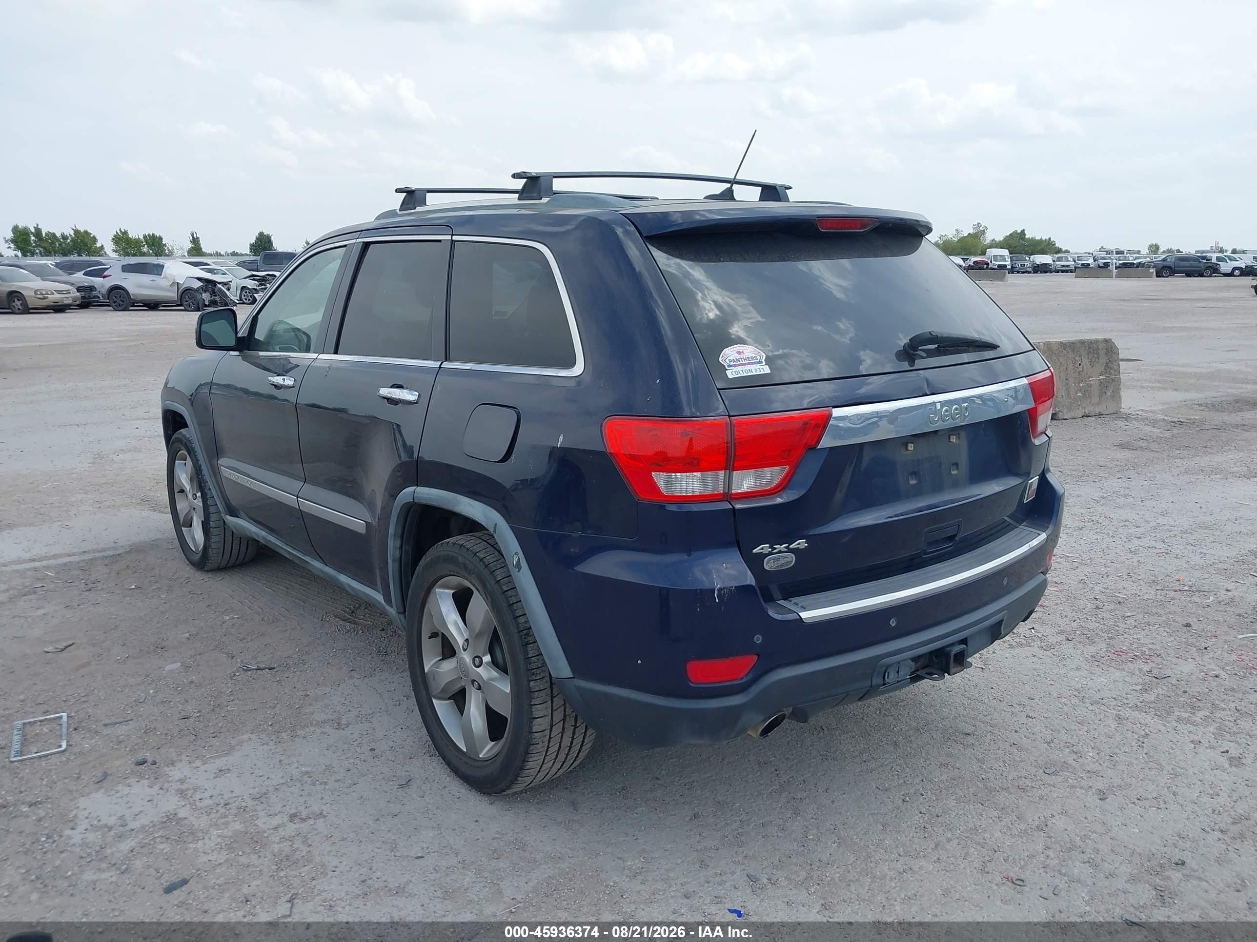 2012 Jeep Grand Cherokee Overland Dark Blue vin: 1C4RJFCT4CC161256