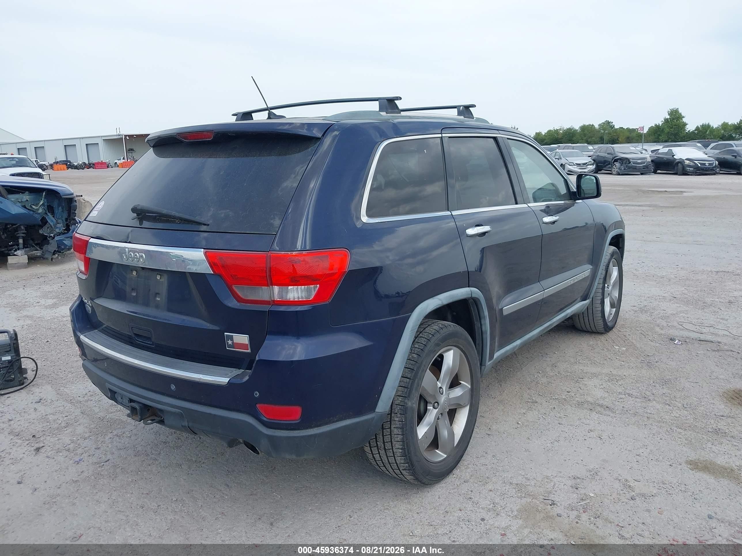 2012 Jeep Grand Cherokee Overland Dark Blue vin: 1C4RJFCT4CC161256