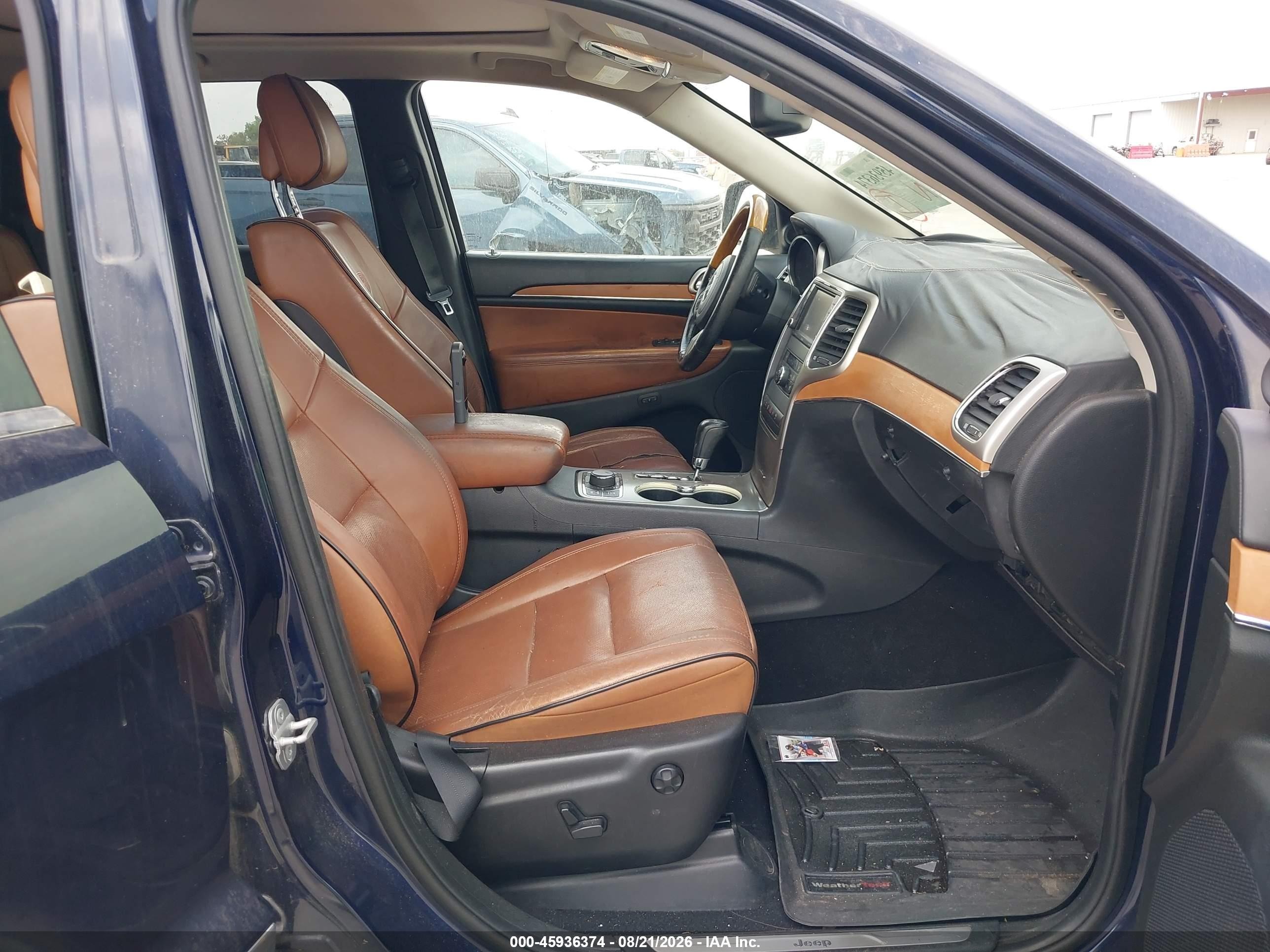 2012 Jeep Grand Cherokee Overland Dark Blue vin: 1C4RJFCT4CC161256